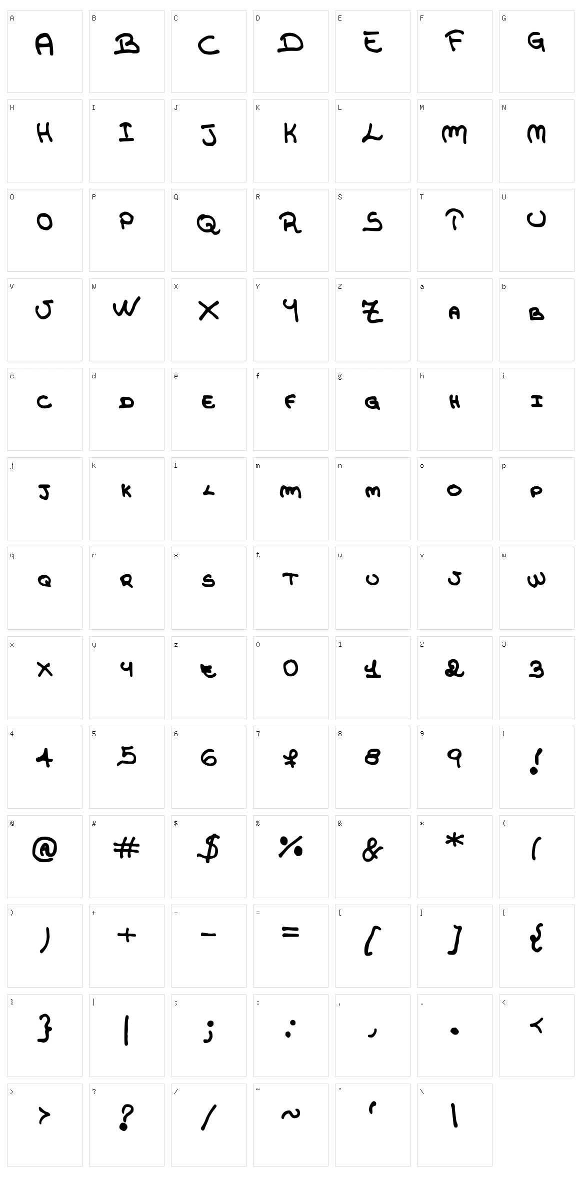 JD Teresa Character Set