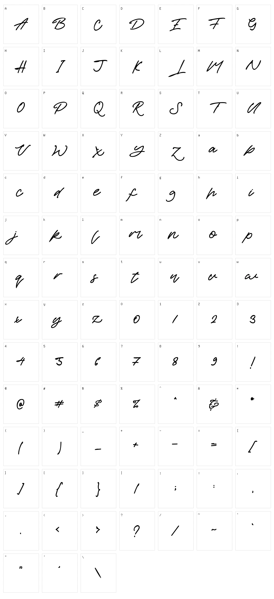 Jean Wells Character Set