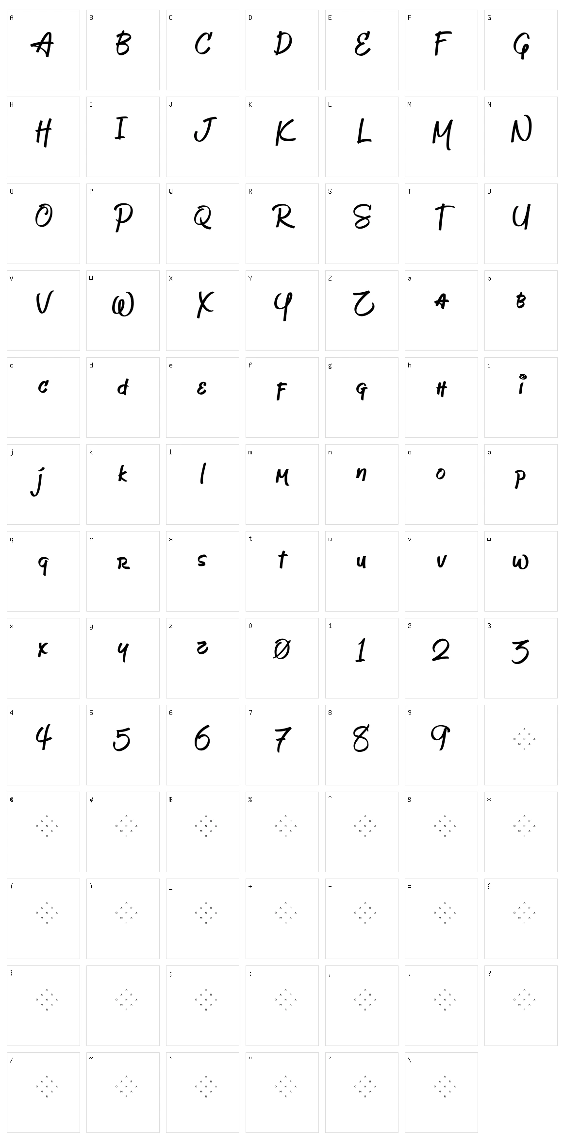 Jeboy Character Set