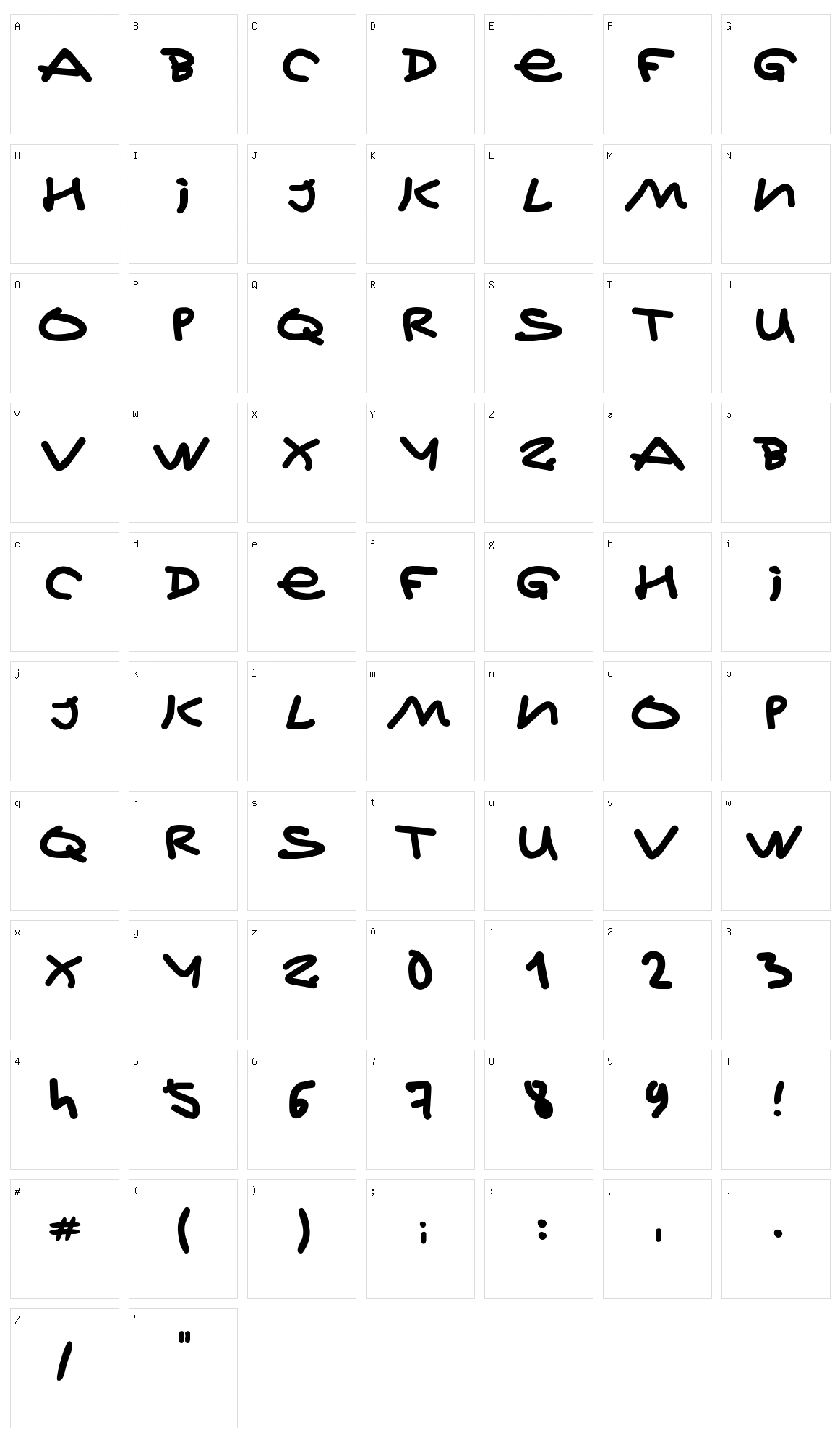 Jeff Kovalsky Character Set