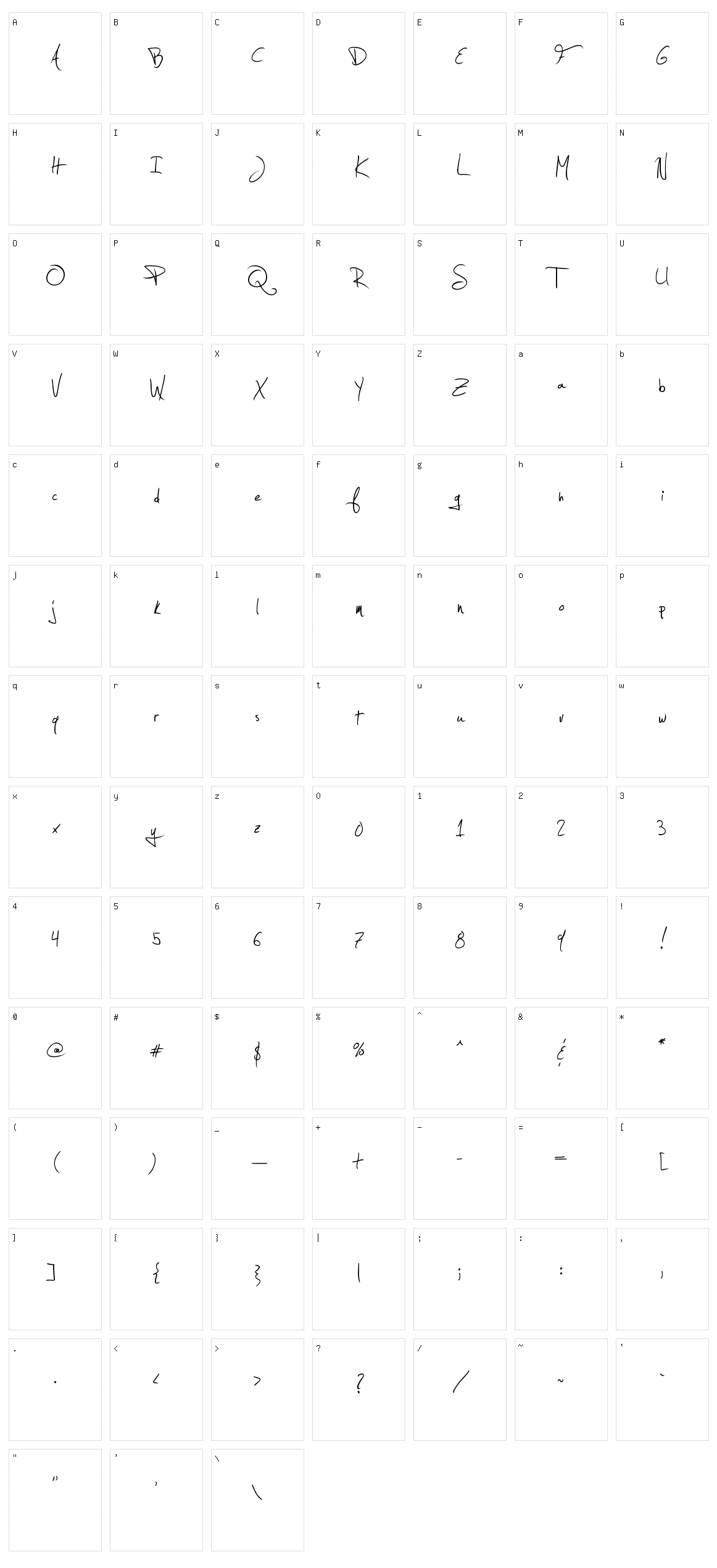 Jellyka - Estrya's Handwriting Character Set