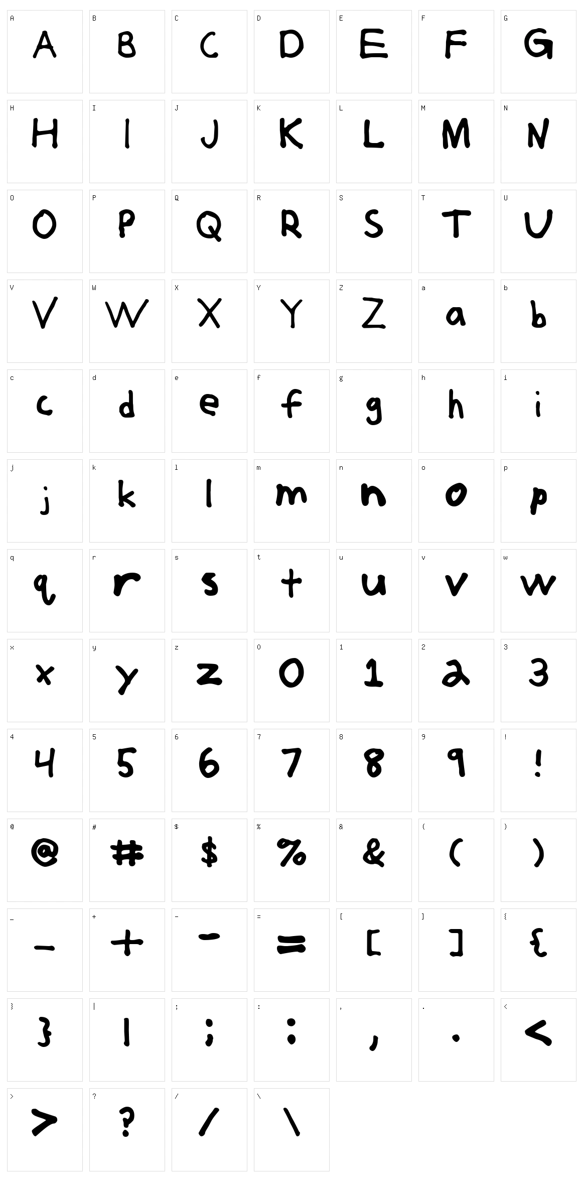 Jerkoff Character Set
