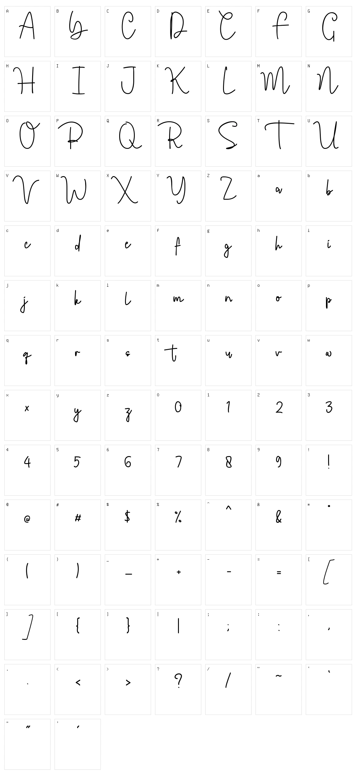 Jerome Romusha Character Set