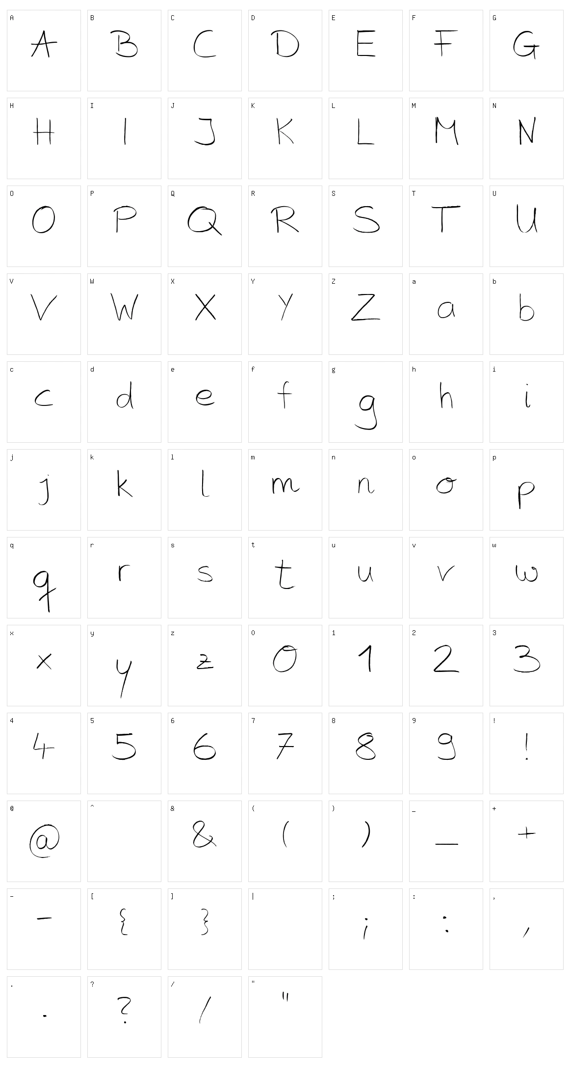 Jette Character Set