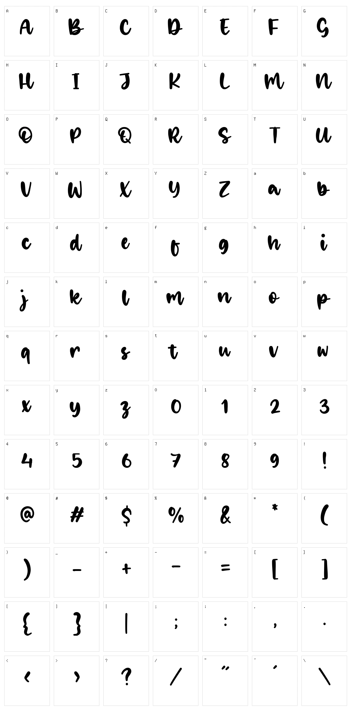 Jingle Binder Character Set