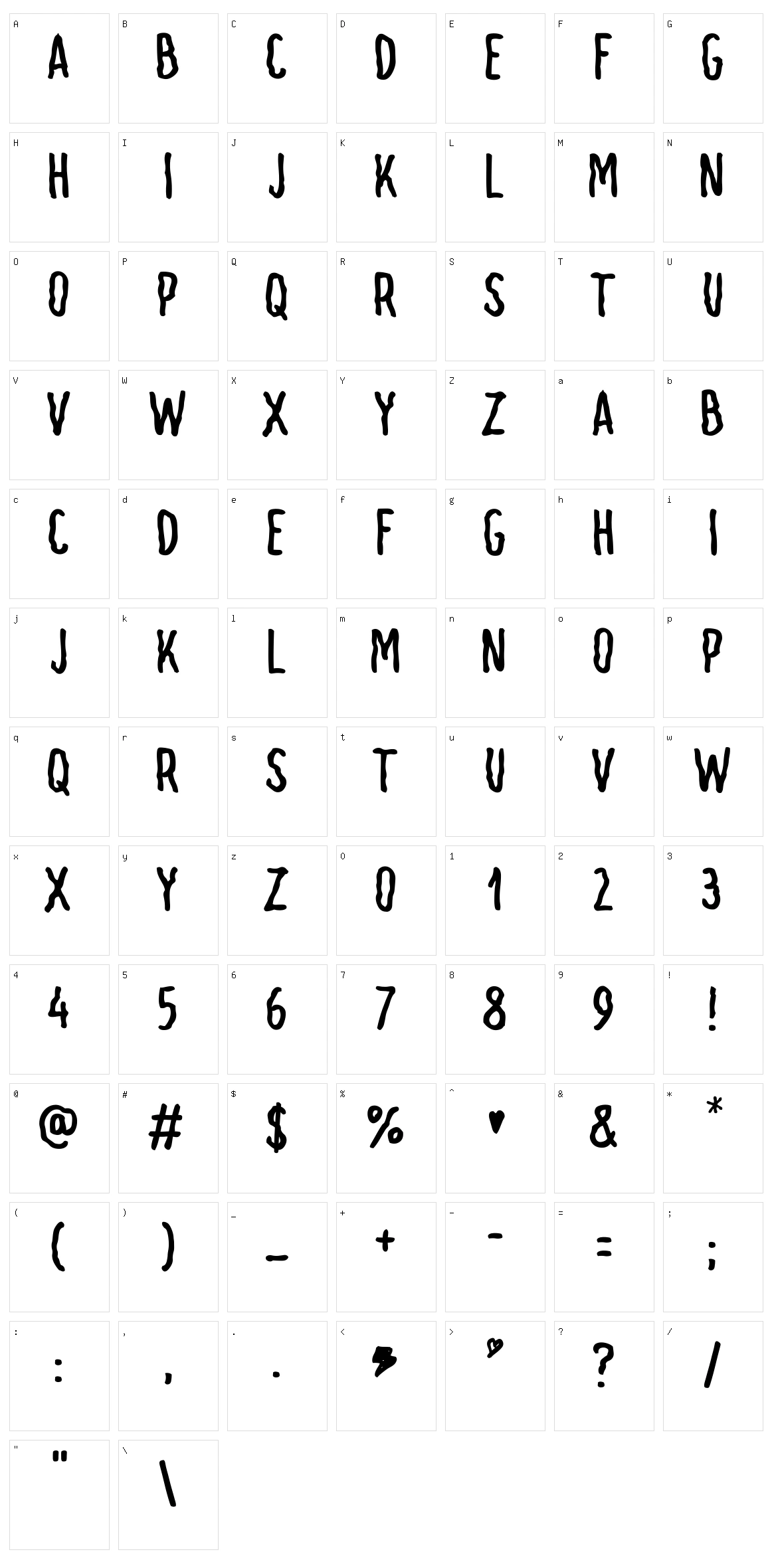 JIT Character Set