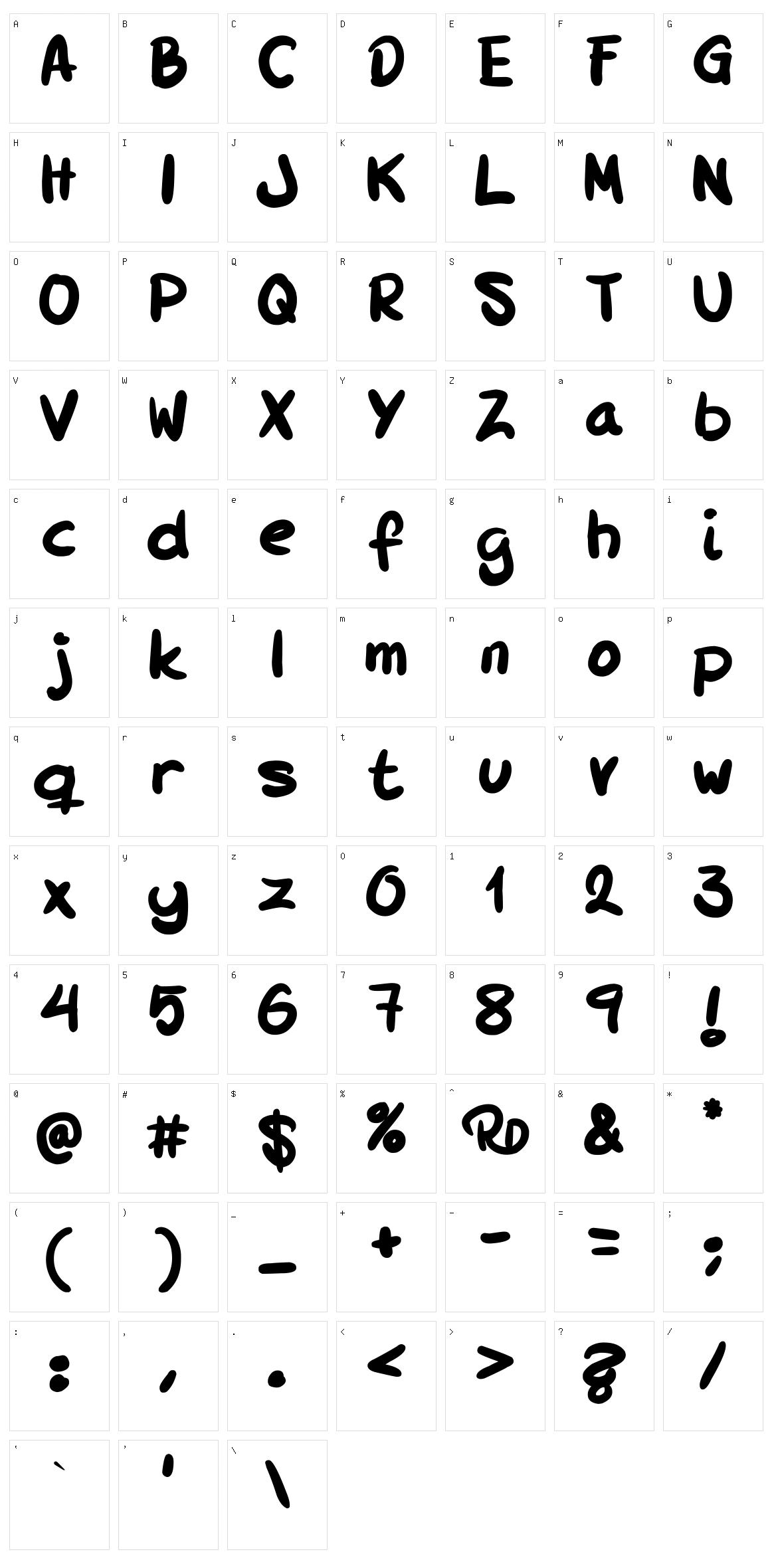 Jlee Character Set