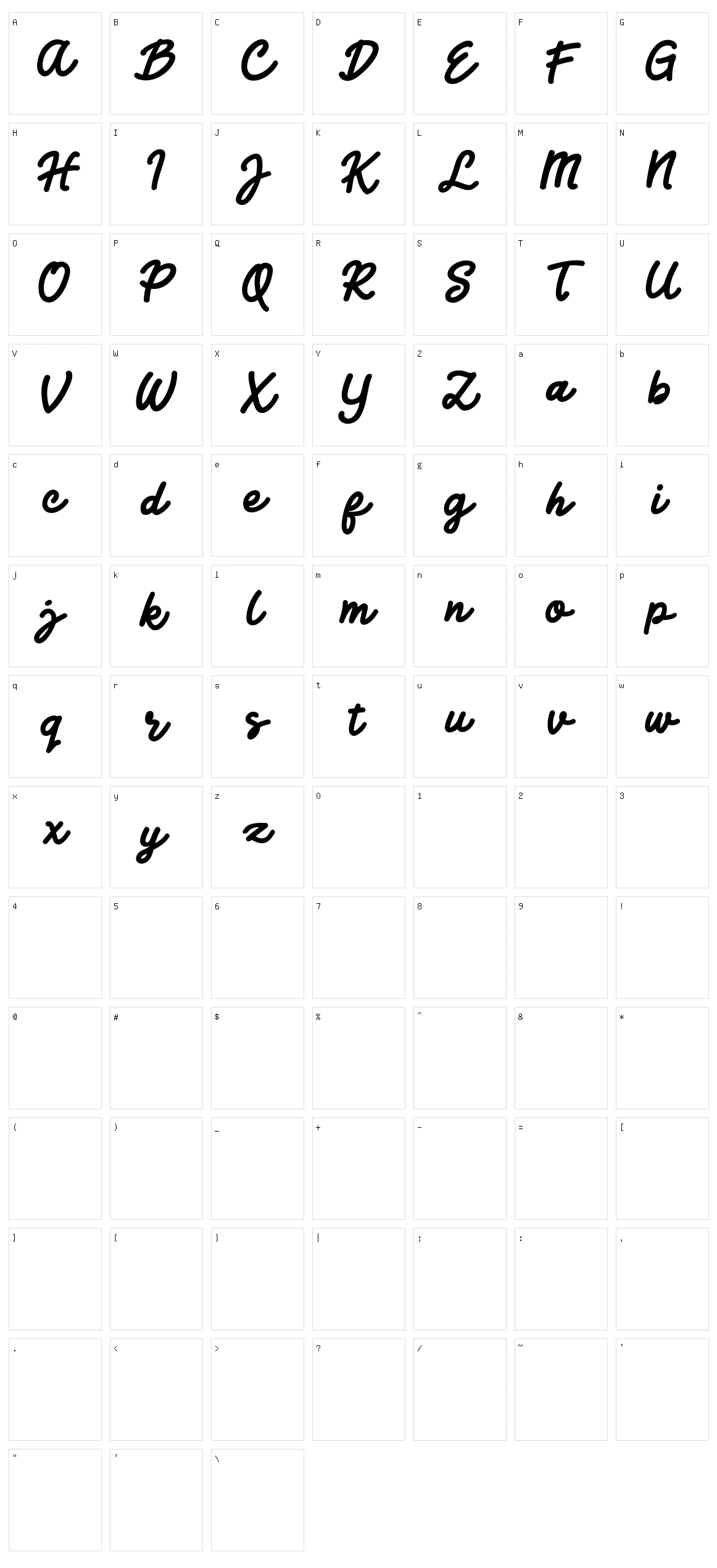 Jocky Starline Character Set