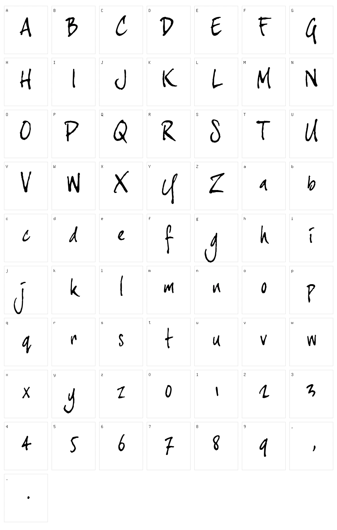 Joe Hand 3 Character Set