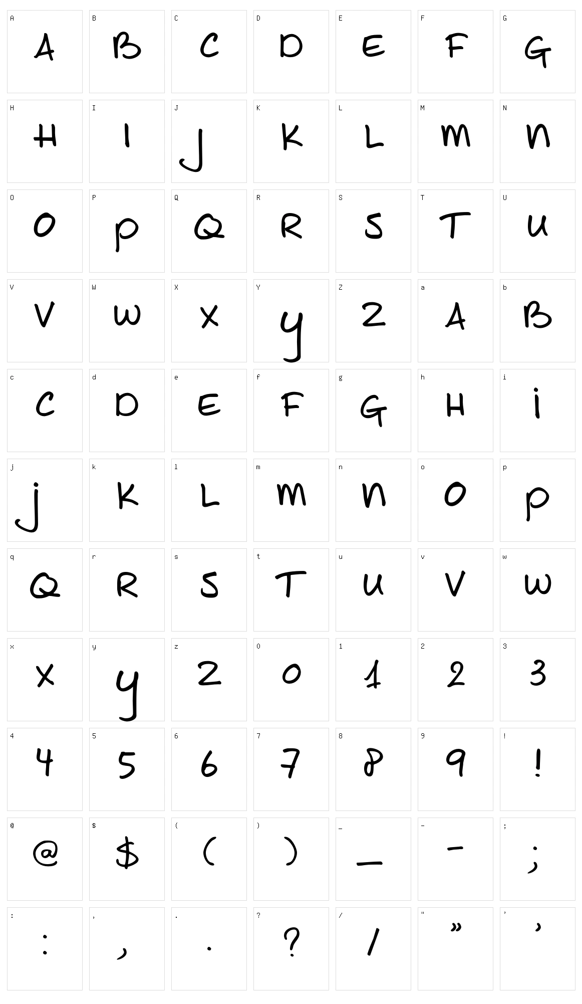 Joe Shmoe Character Set