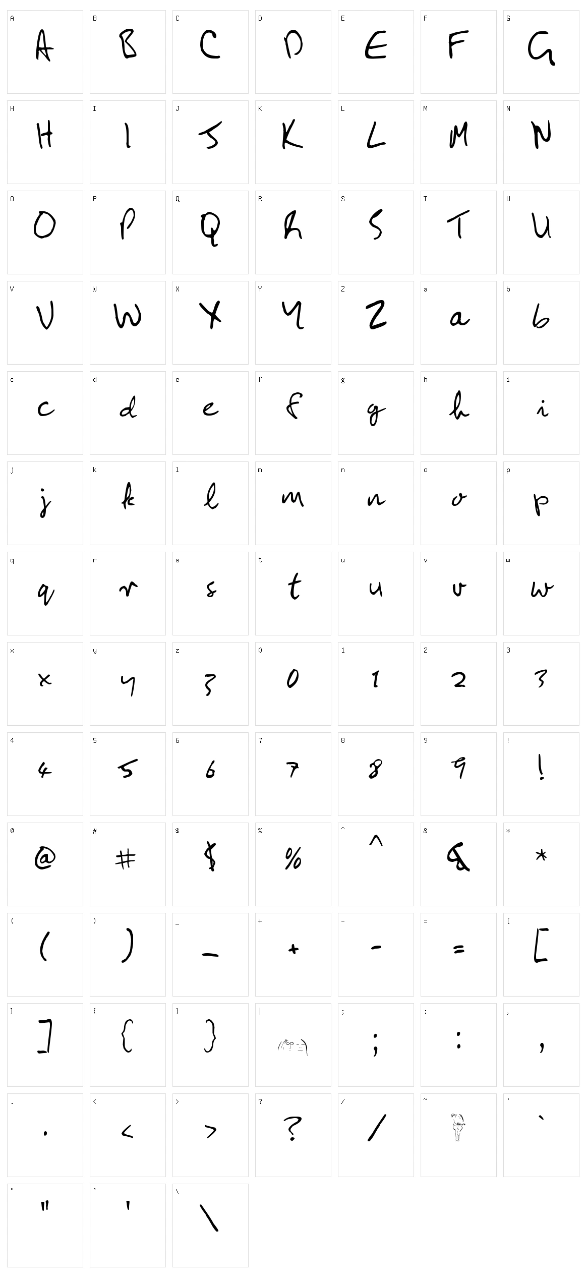 John Lennon Character Set