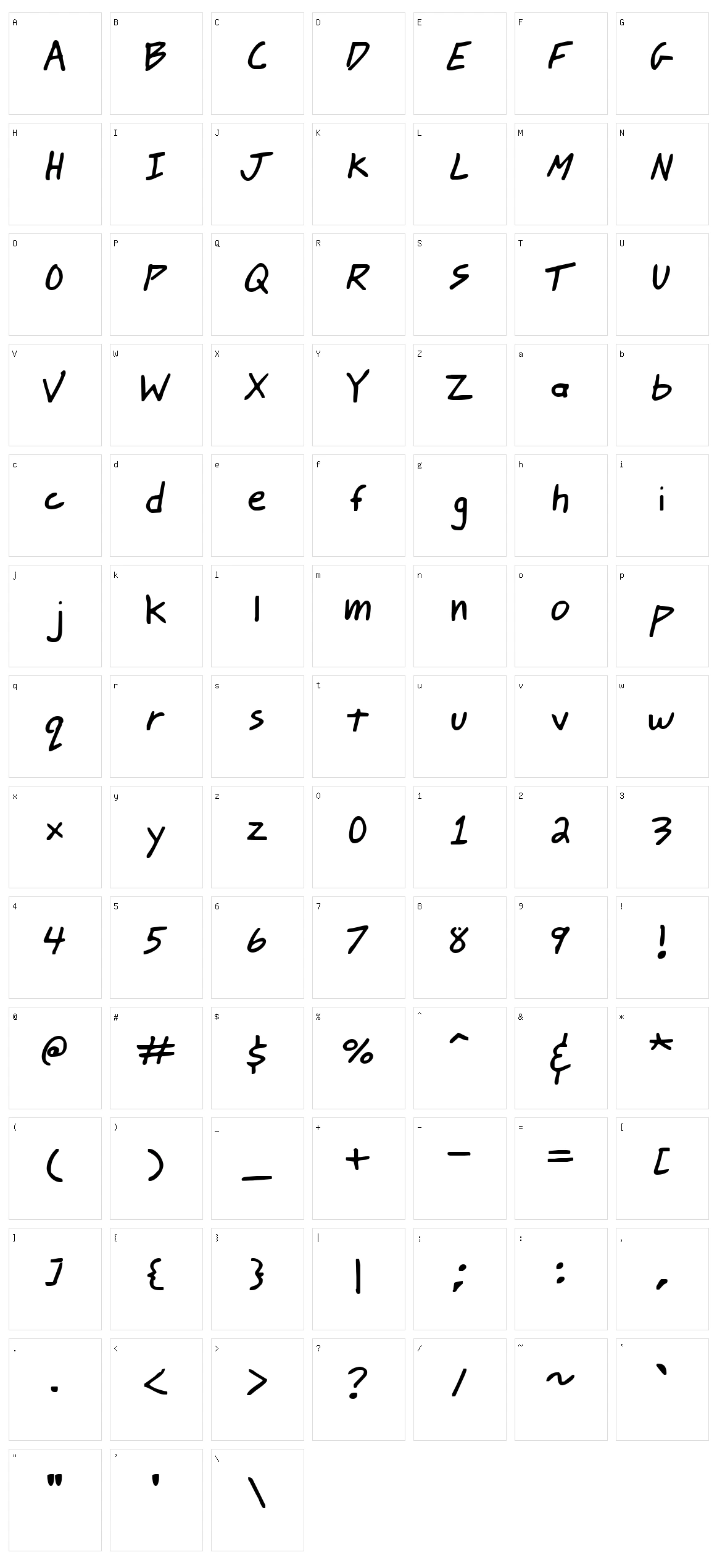 Johnny Mac Scrawl BRK Character Set