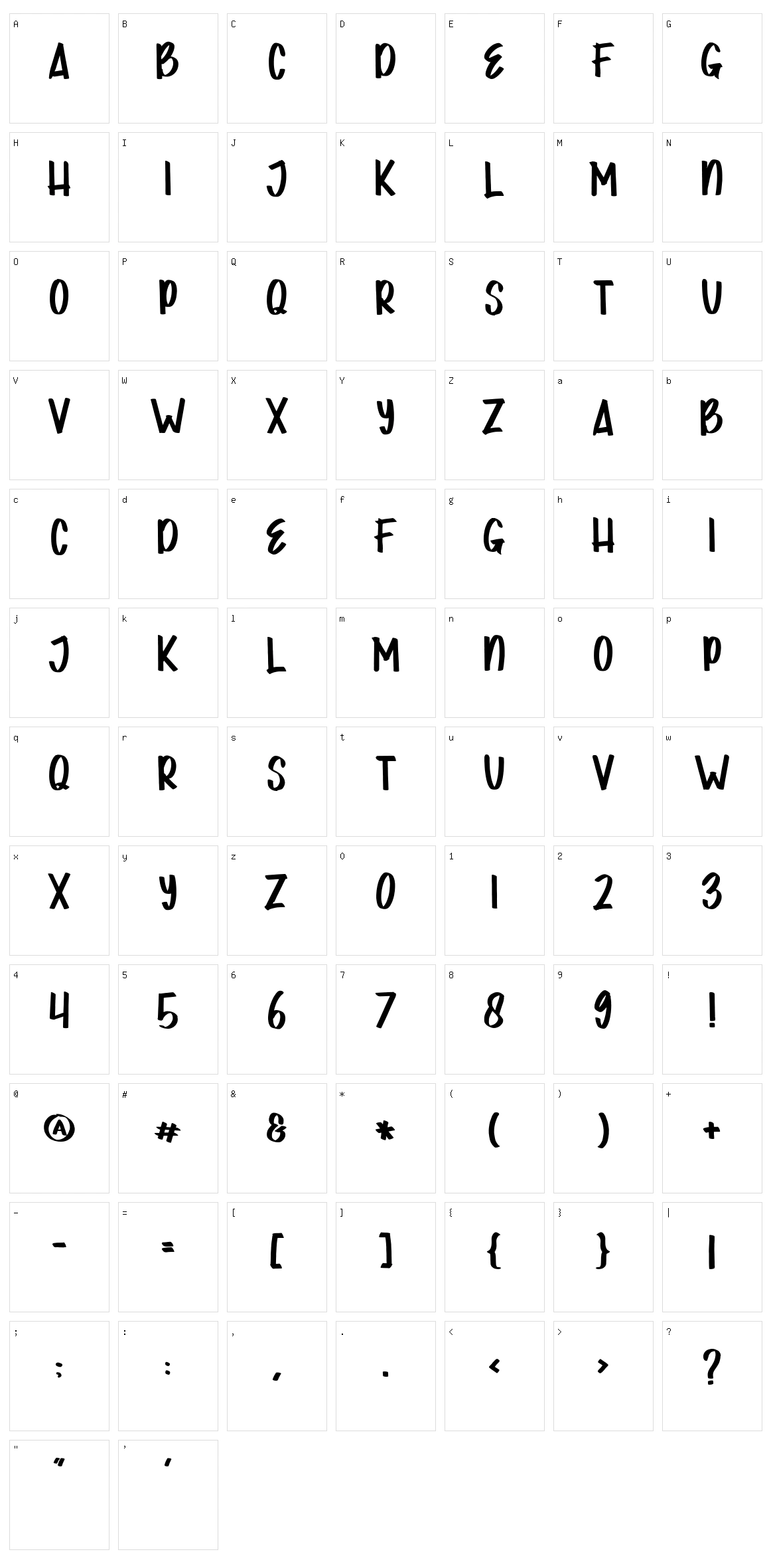 Jokowi Prabowo Character Set