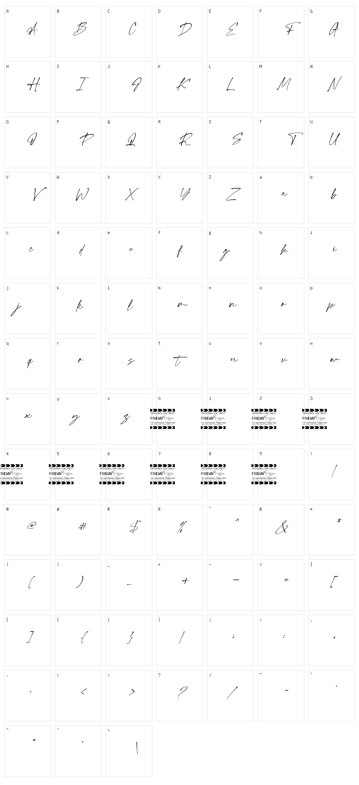 Jollity Character Set
