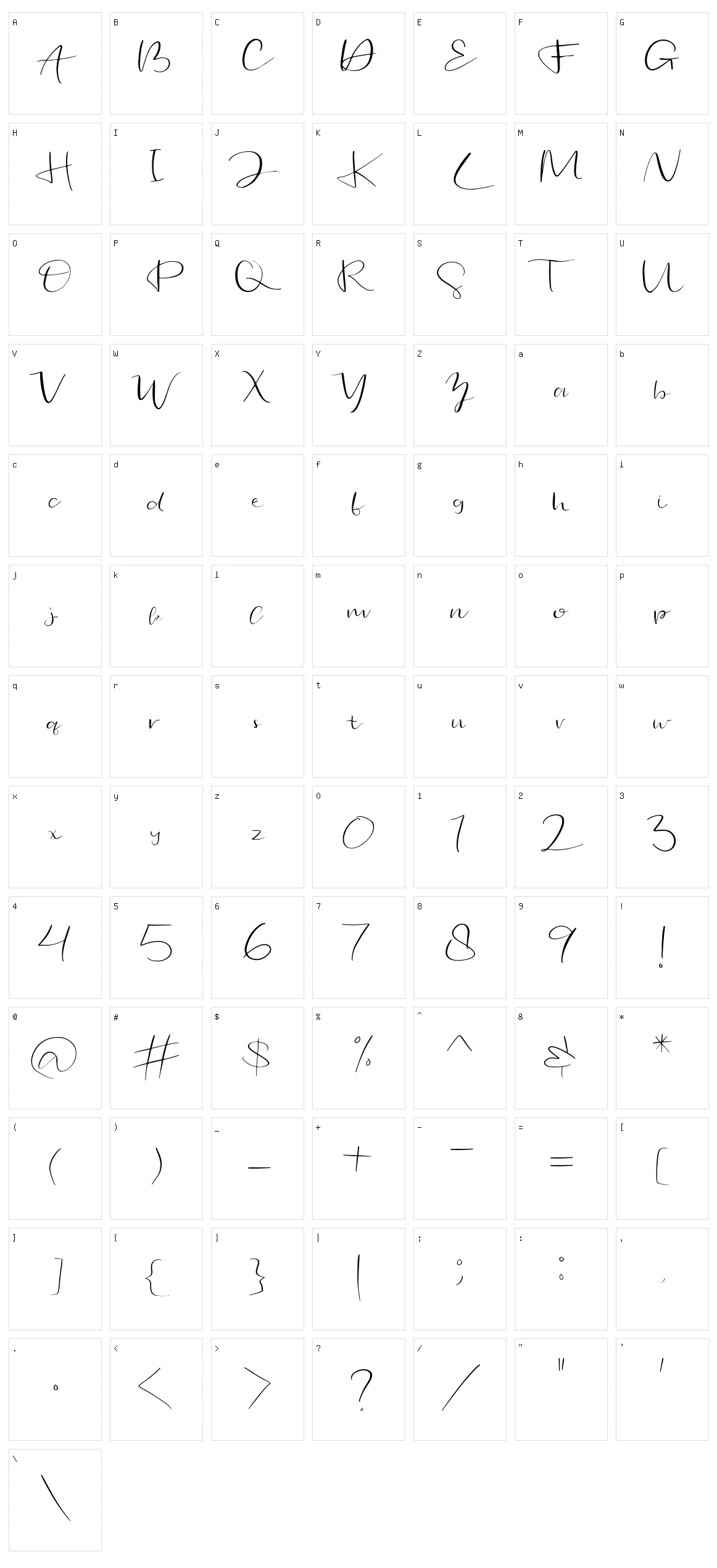 Jonesly Character Set