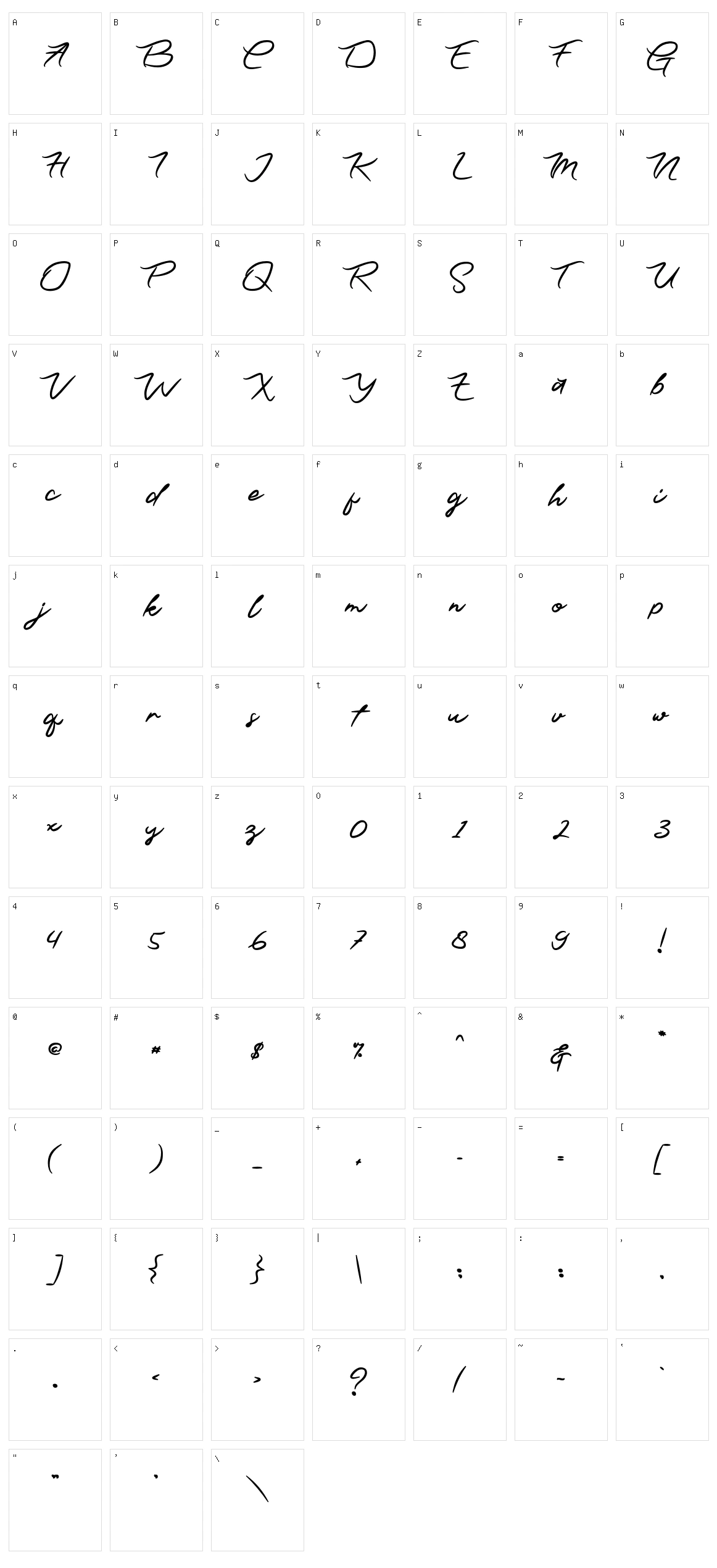 Jonnienth Character Set