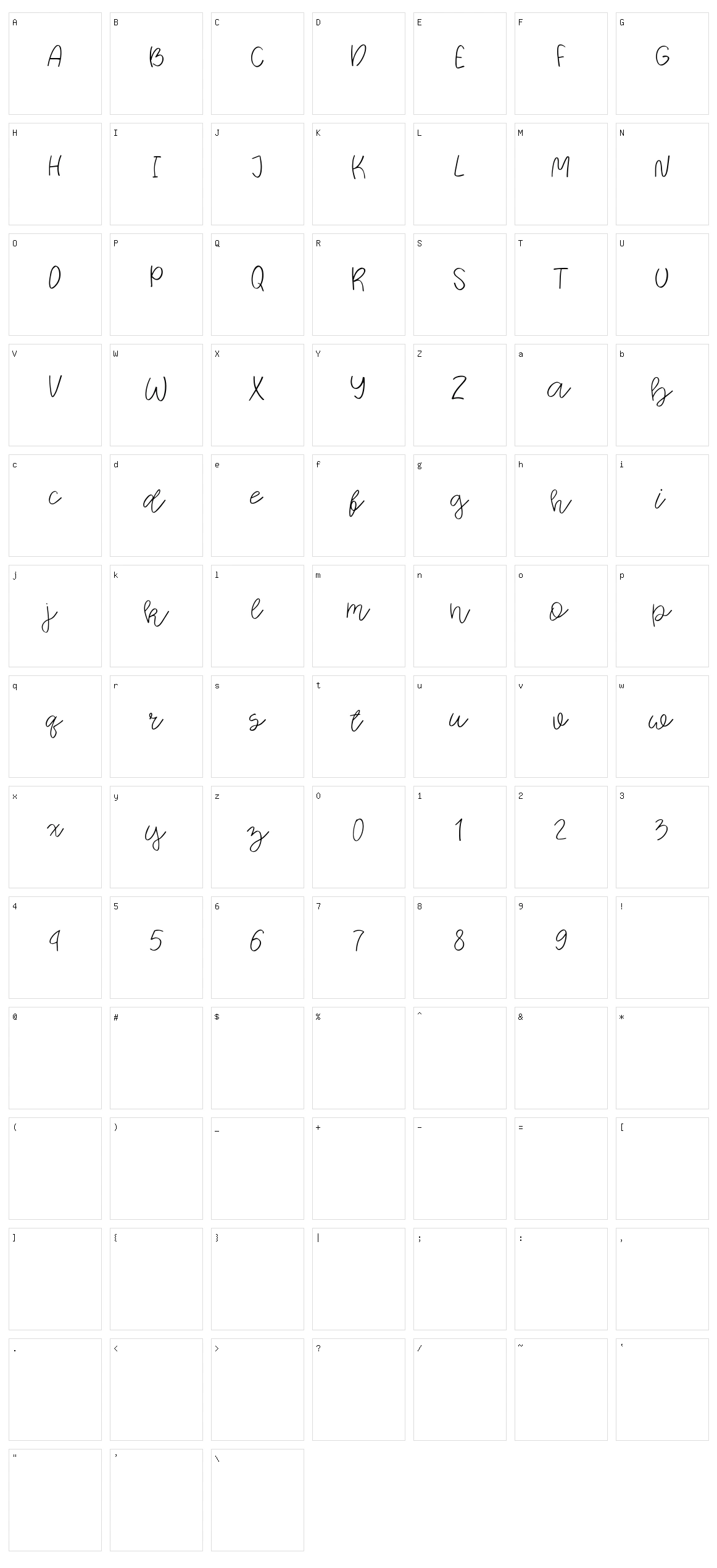 Jorge Character Set