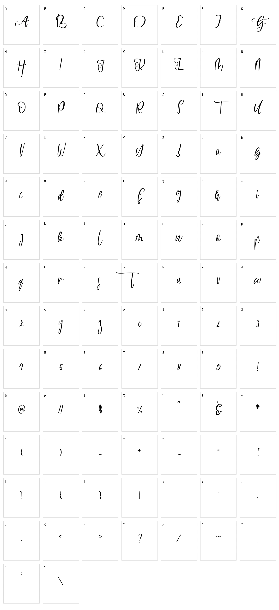Juliant Character Set
