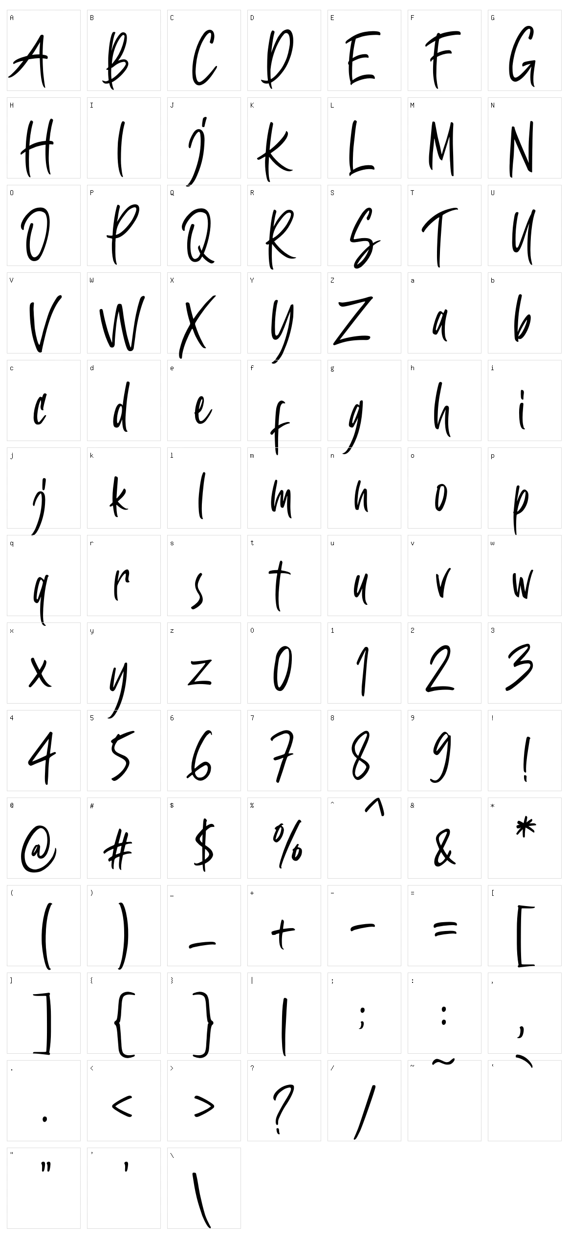 Julitta Character Set