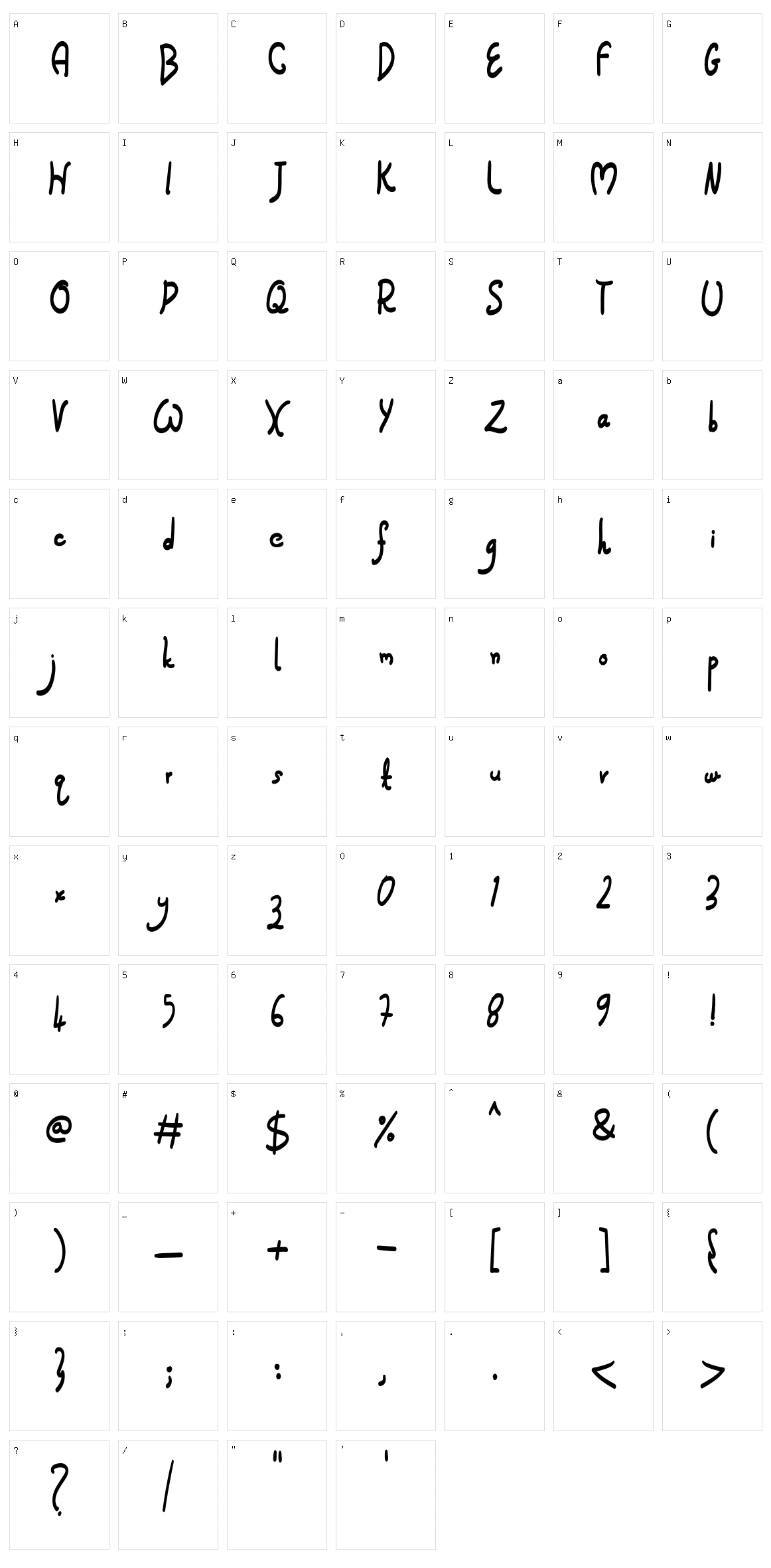 Jumpex Character Set