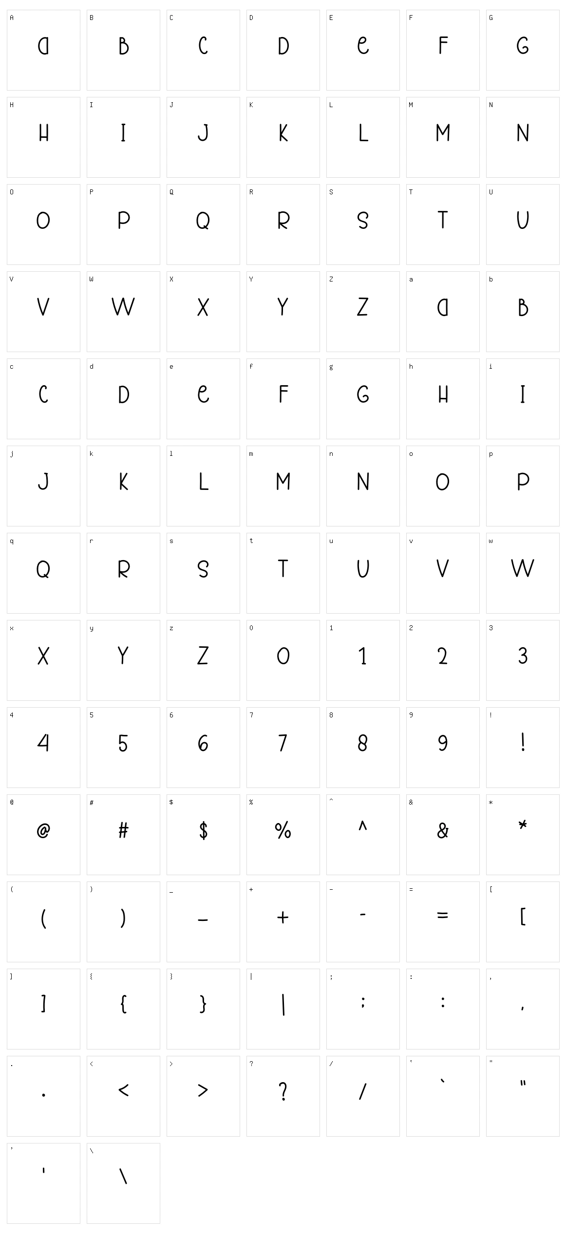 June Character Set