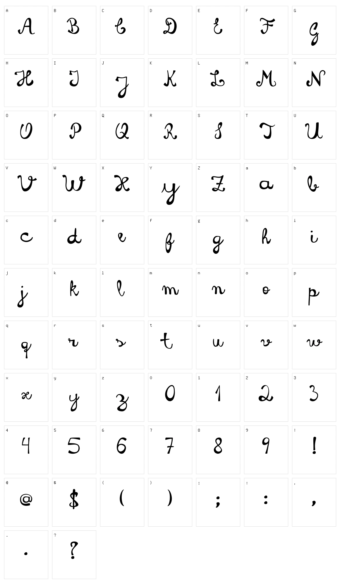 Juntos Character Set