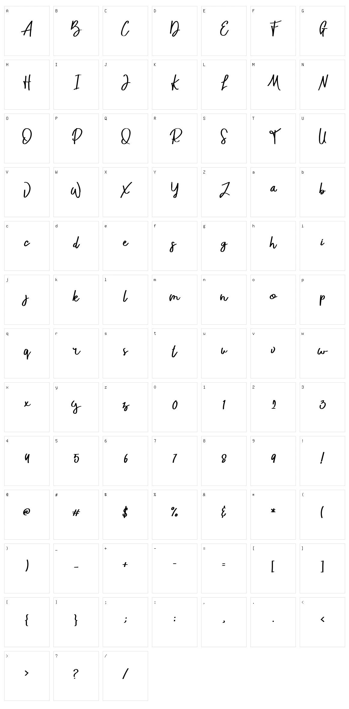 Jupiter Character Set