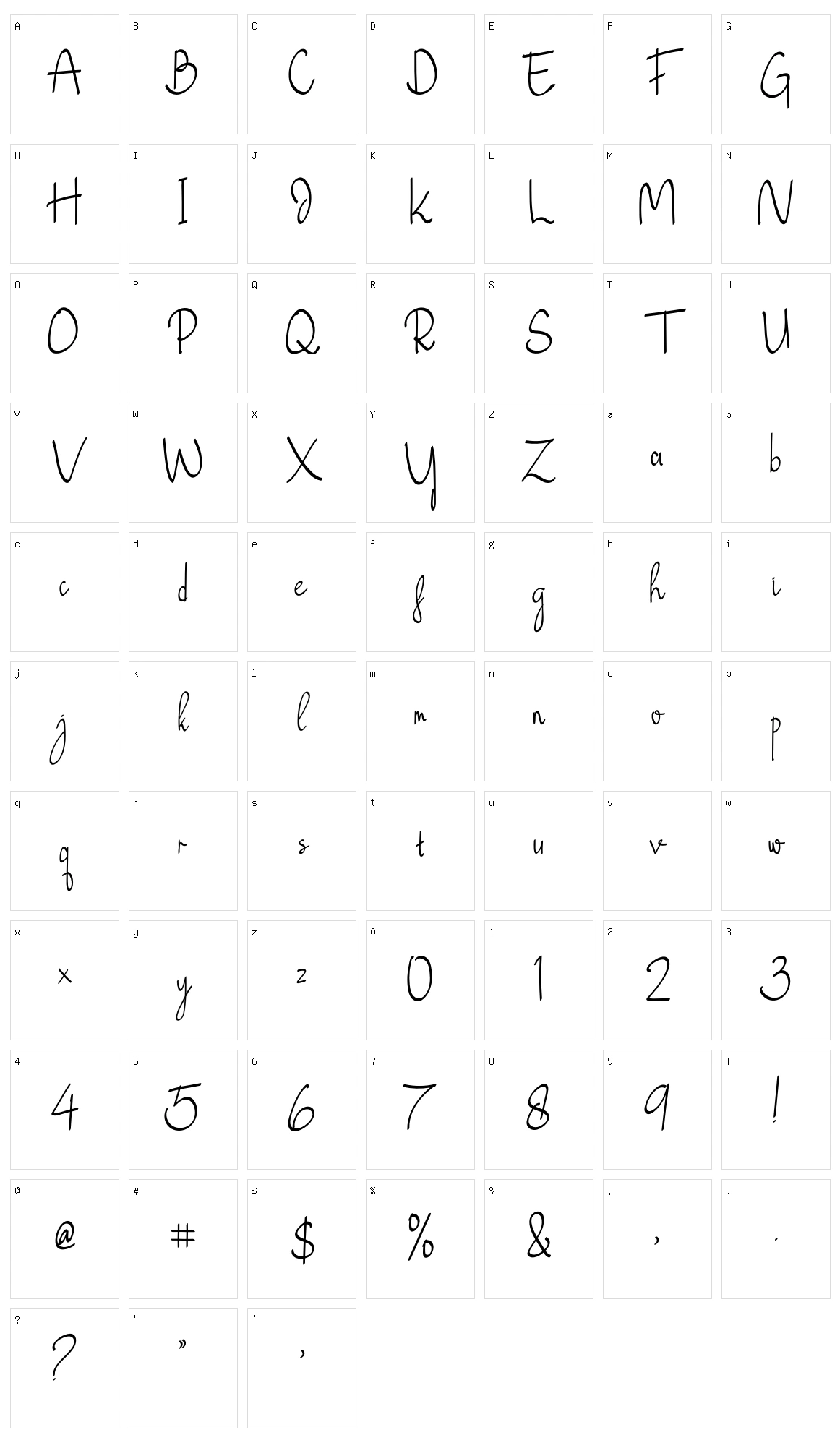 Just Blossom Character Set