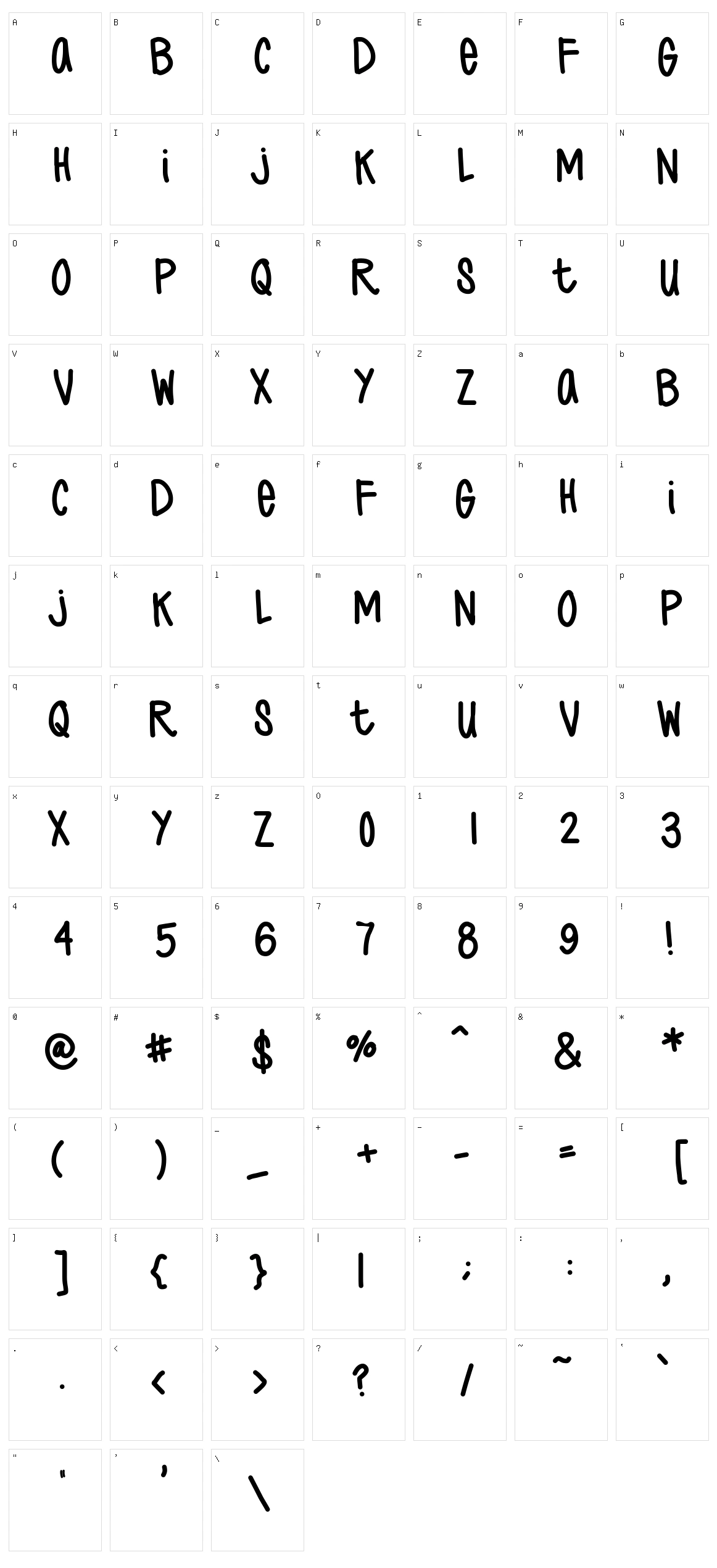 Just Cole Character Set