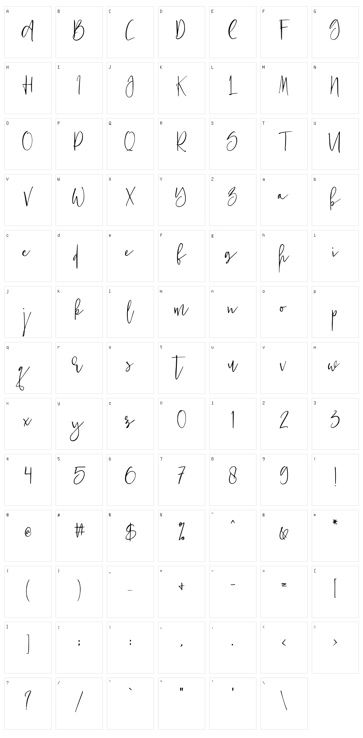 Just Jessy Character Set