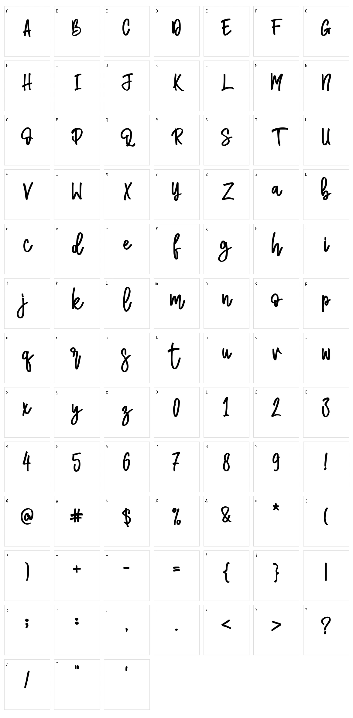 Just Simple Character Set