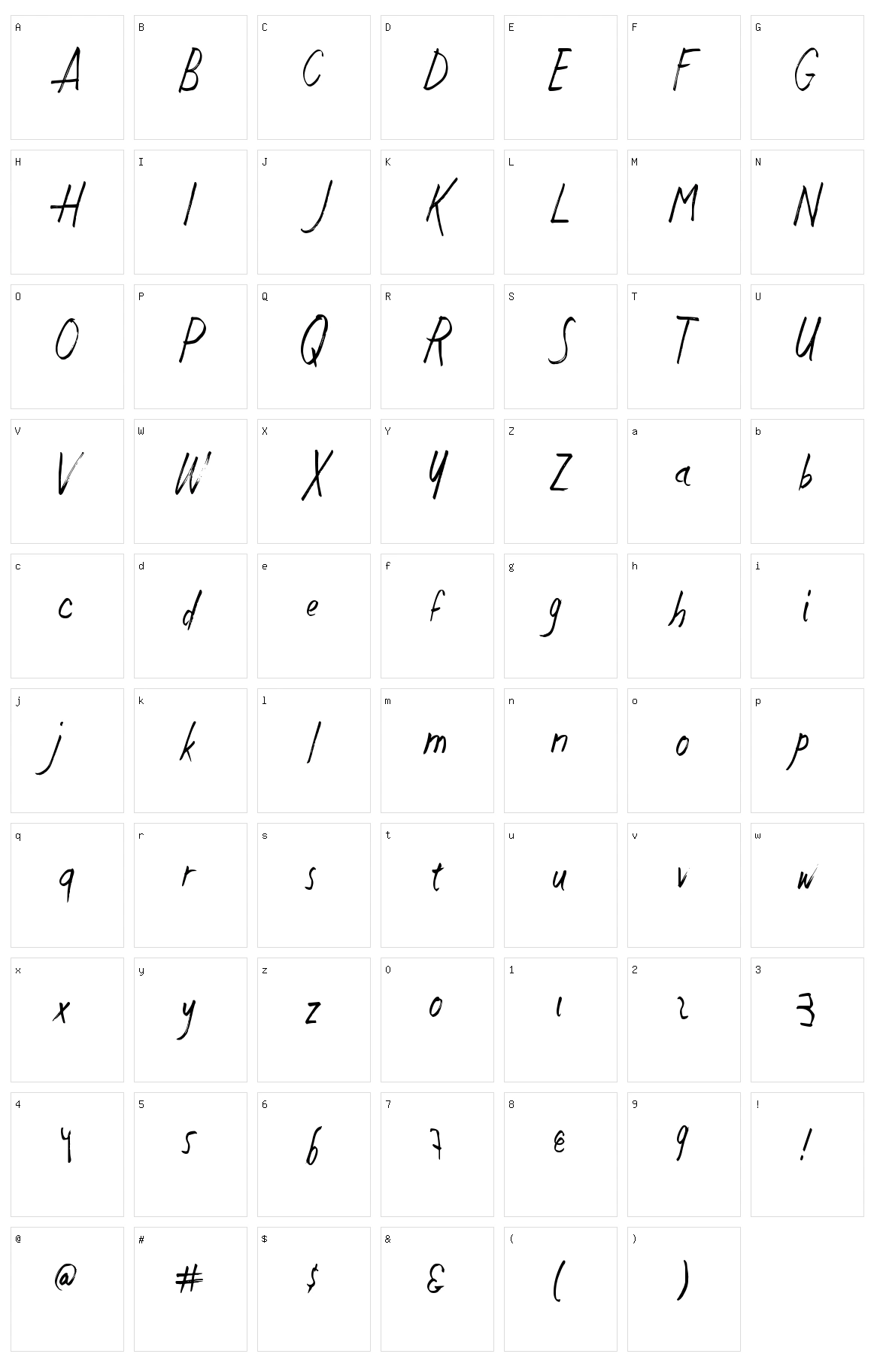 Just Write DT Character Set
