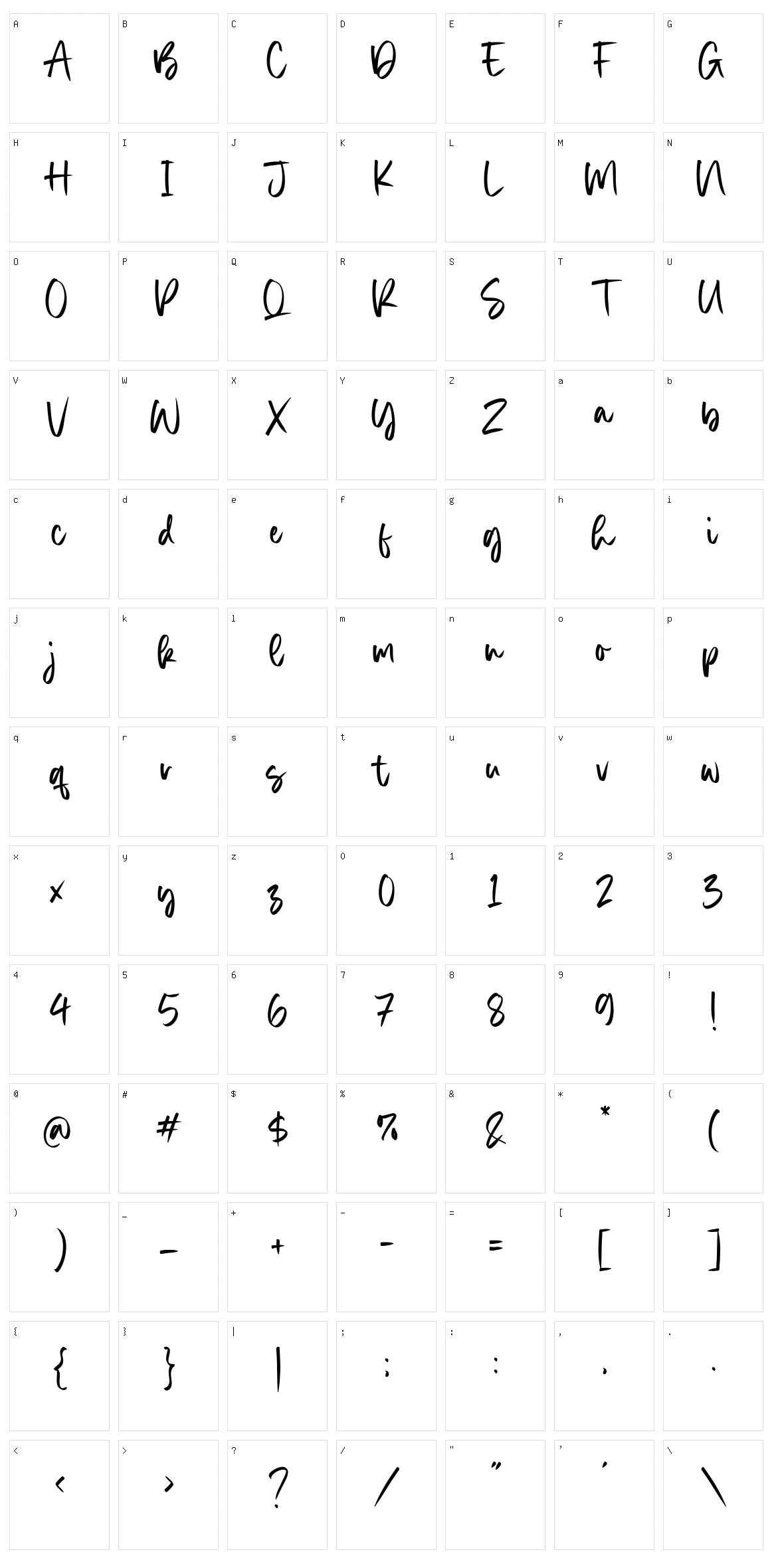 Justica Character Set