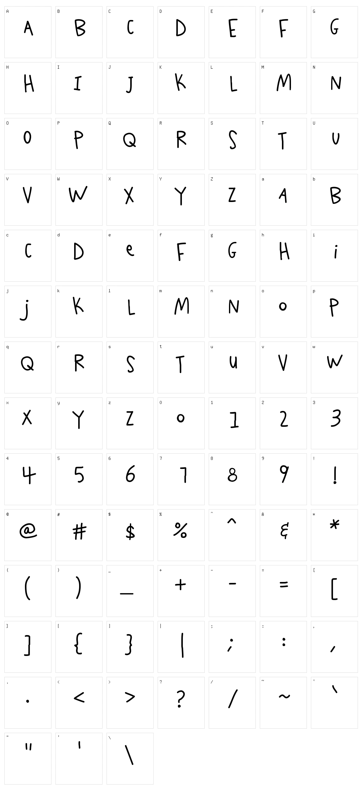 K26 Scribble Scrawl Character Set