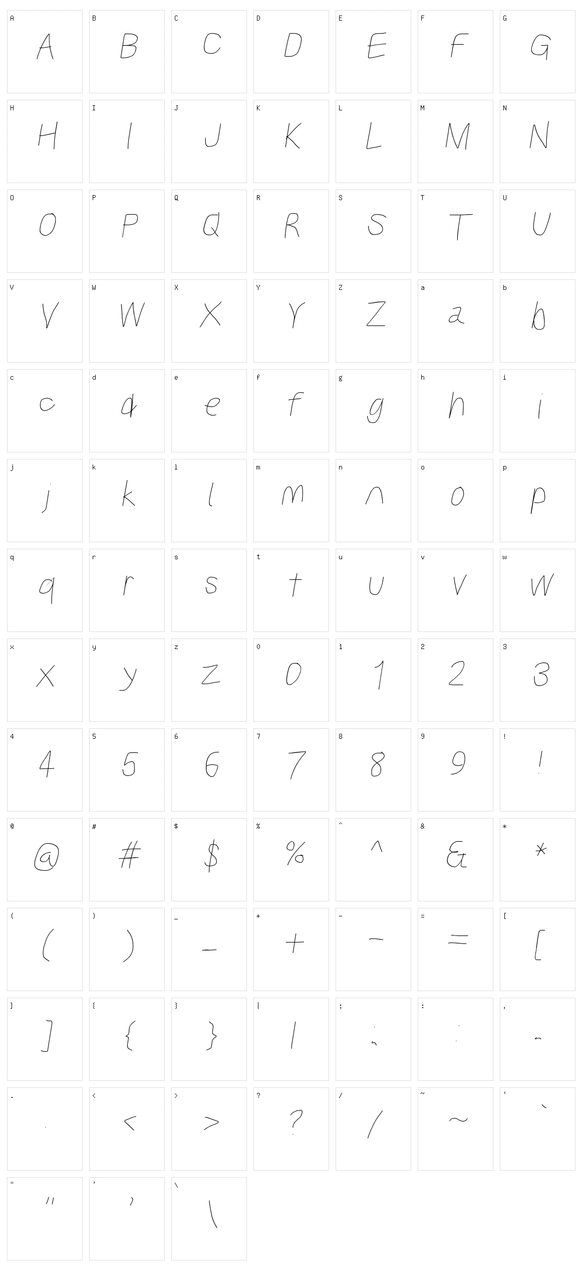Kabina Character Set