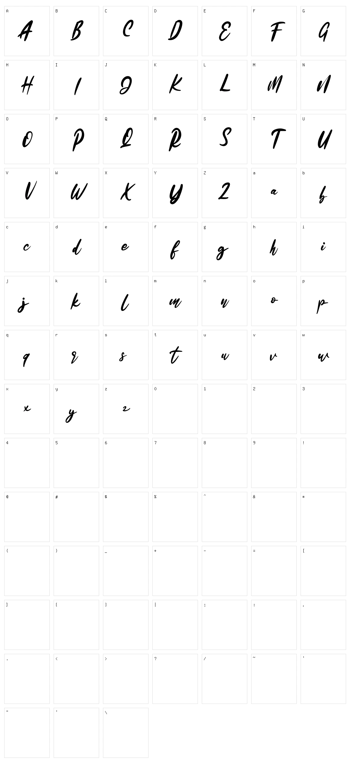 Kaduta Character Set