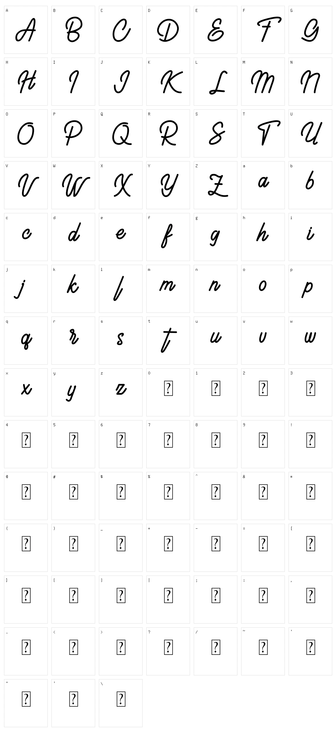 Kaibon Character Set