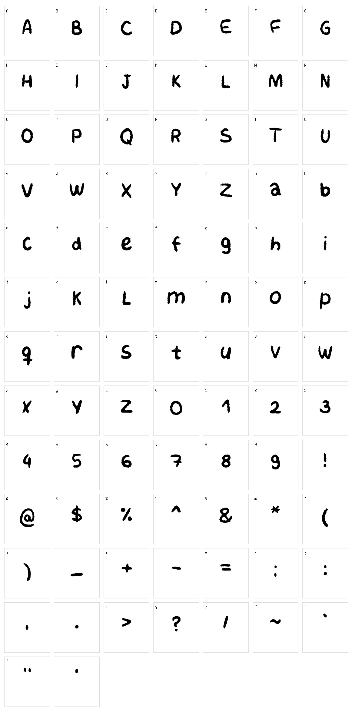 Karbon Character Set