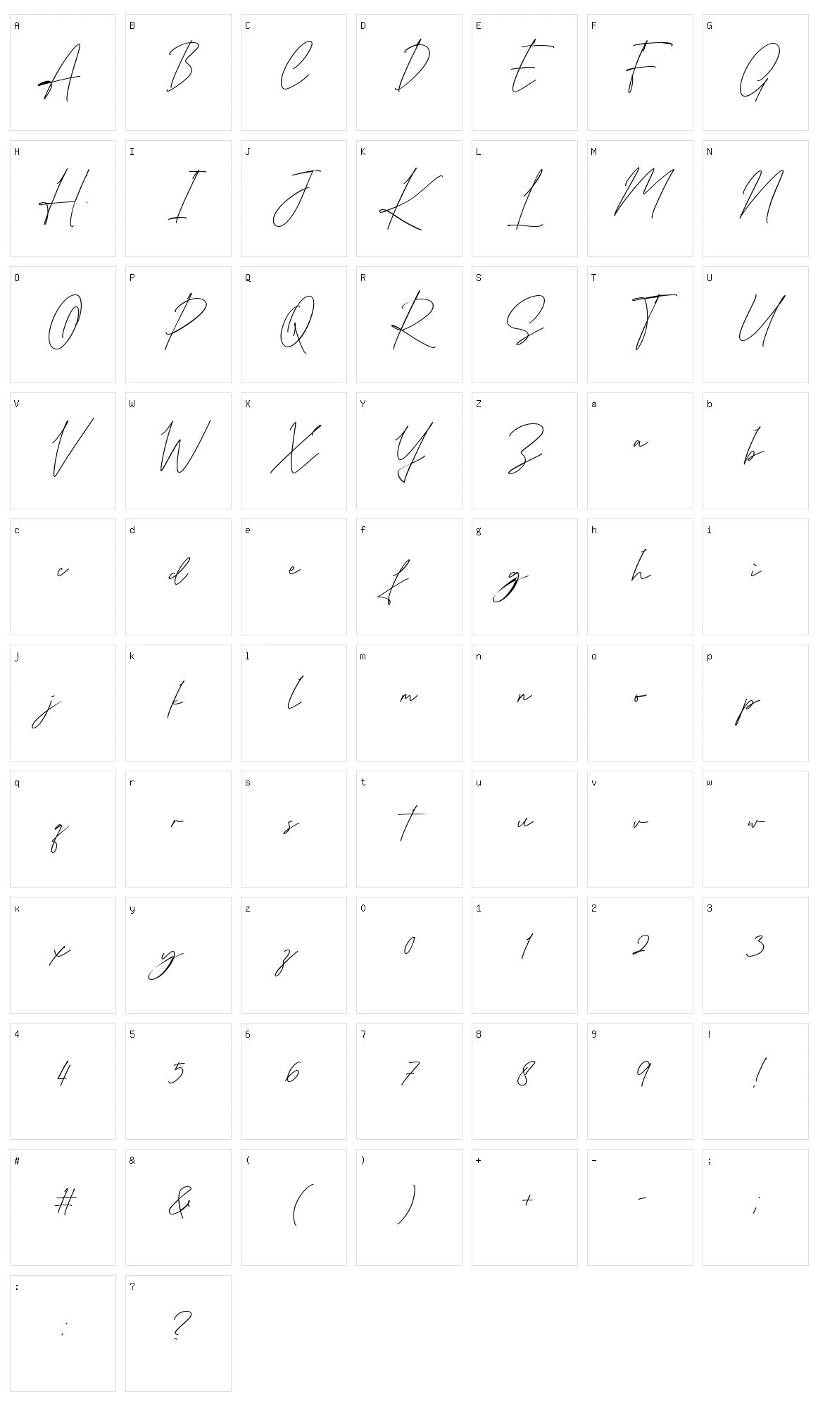 Karllina Character Set