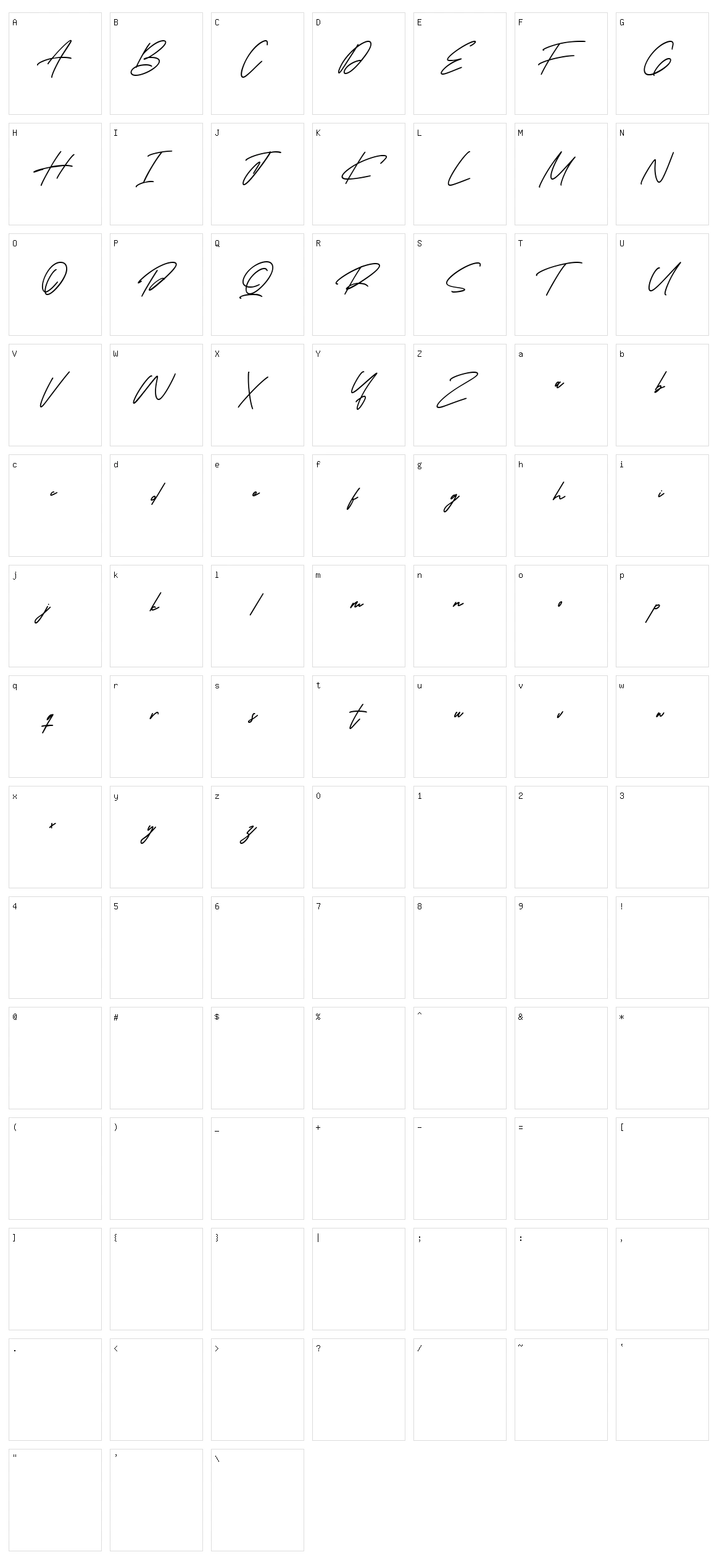 Karstar Character Set