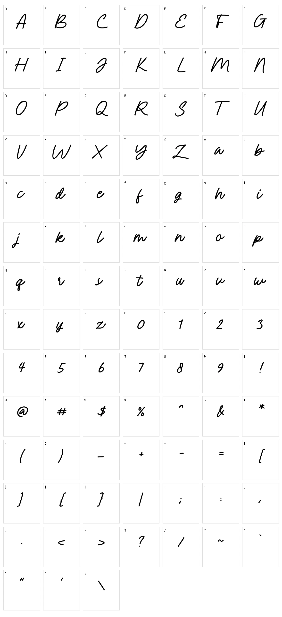 Kashafa Character Set