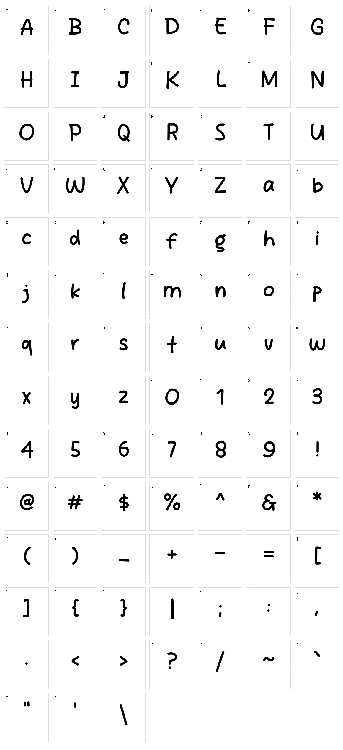 Kasitau Character Set