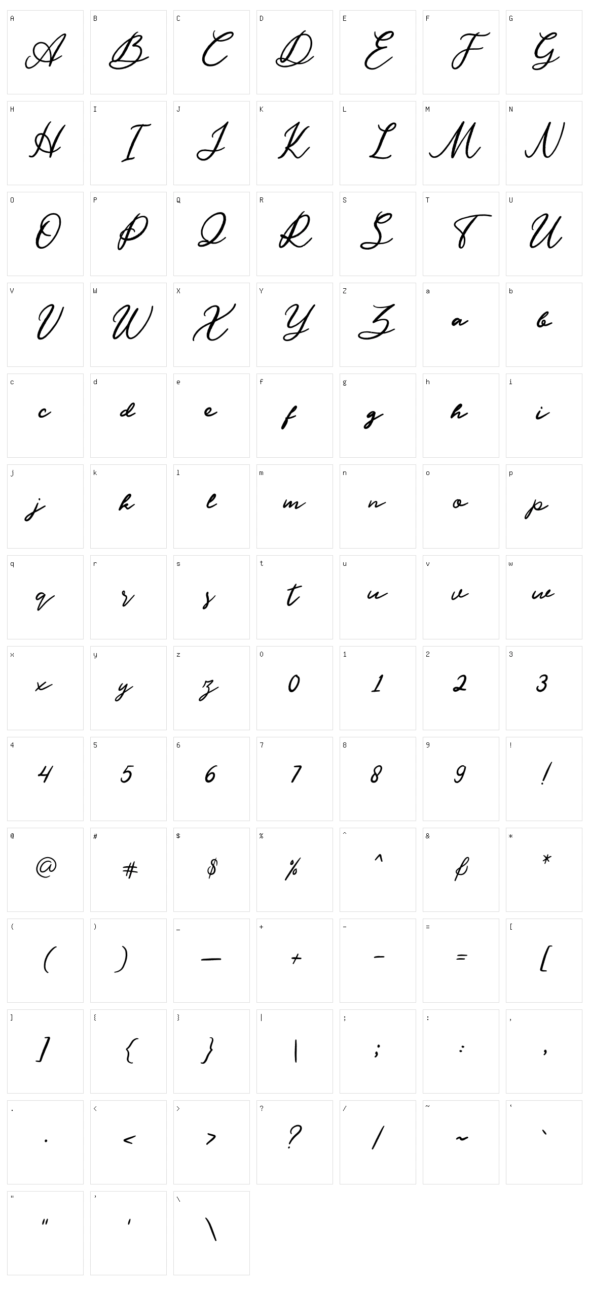 Kastyle Character Set