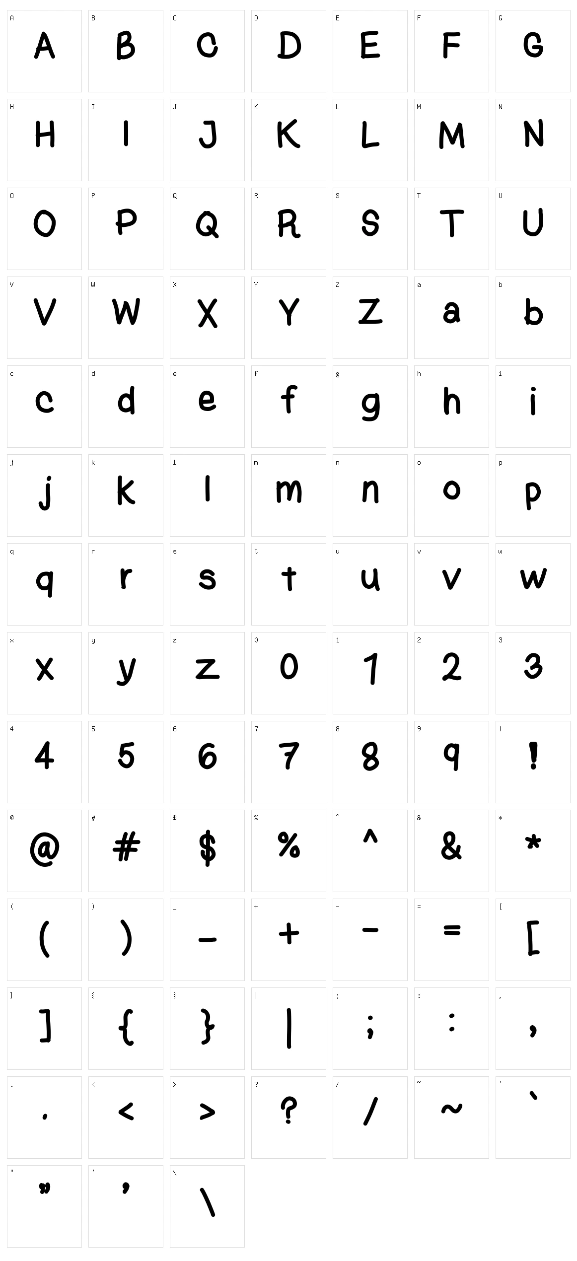 Kasuki Hand Character Set
