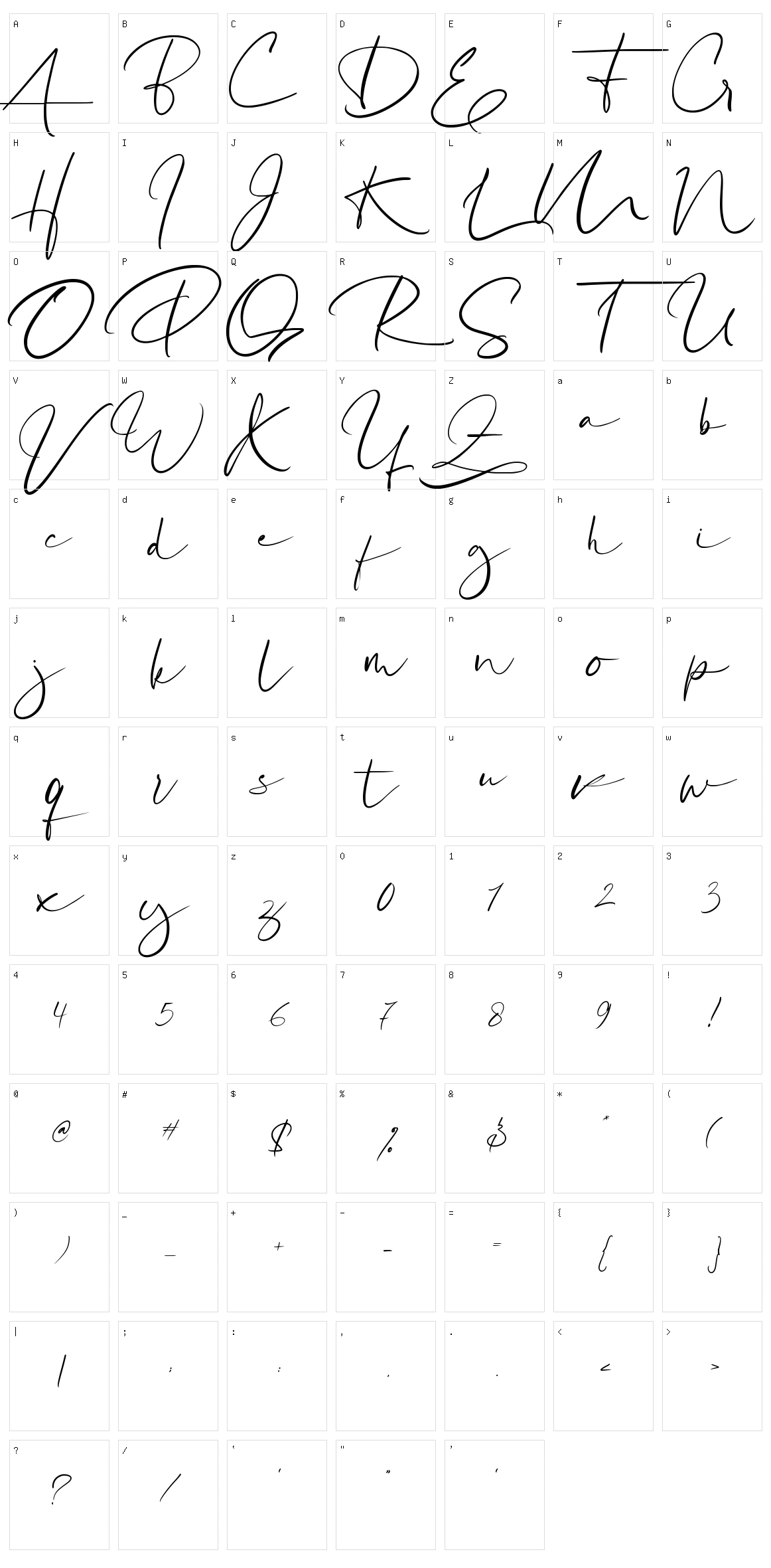 Katagami Signature Character Set