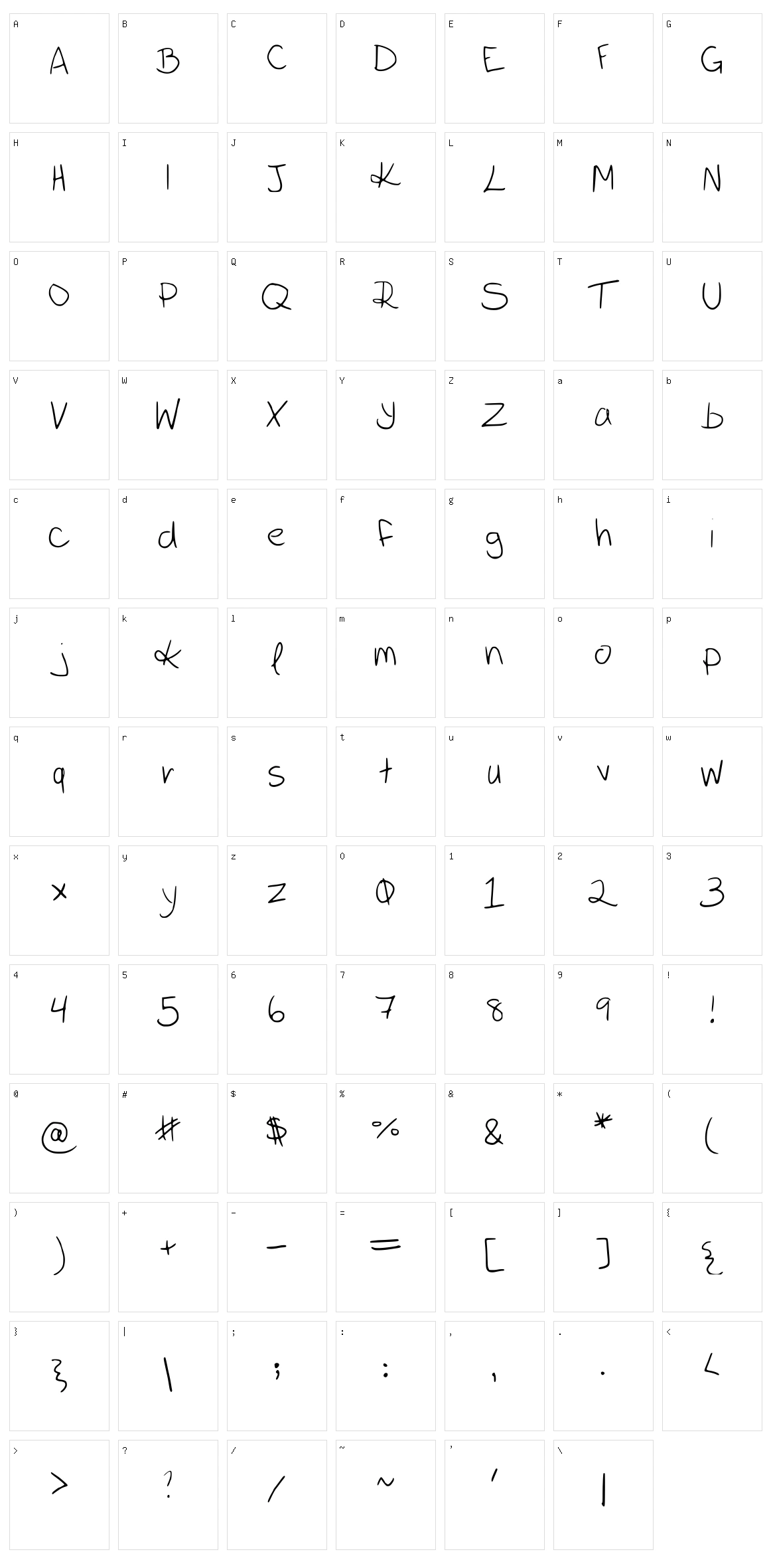 katieish Character Set