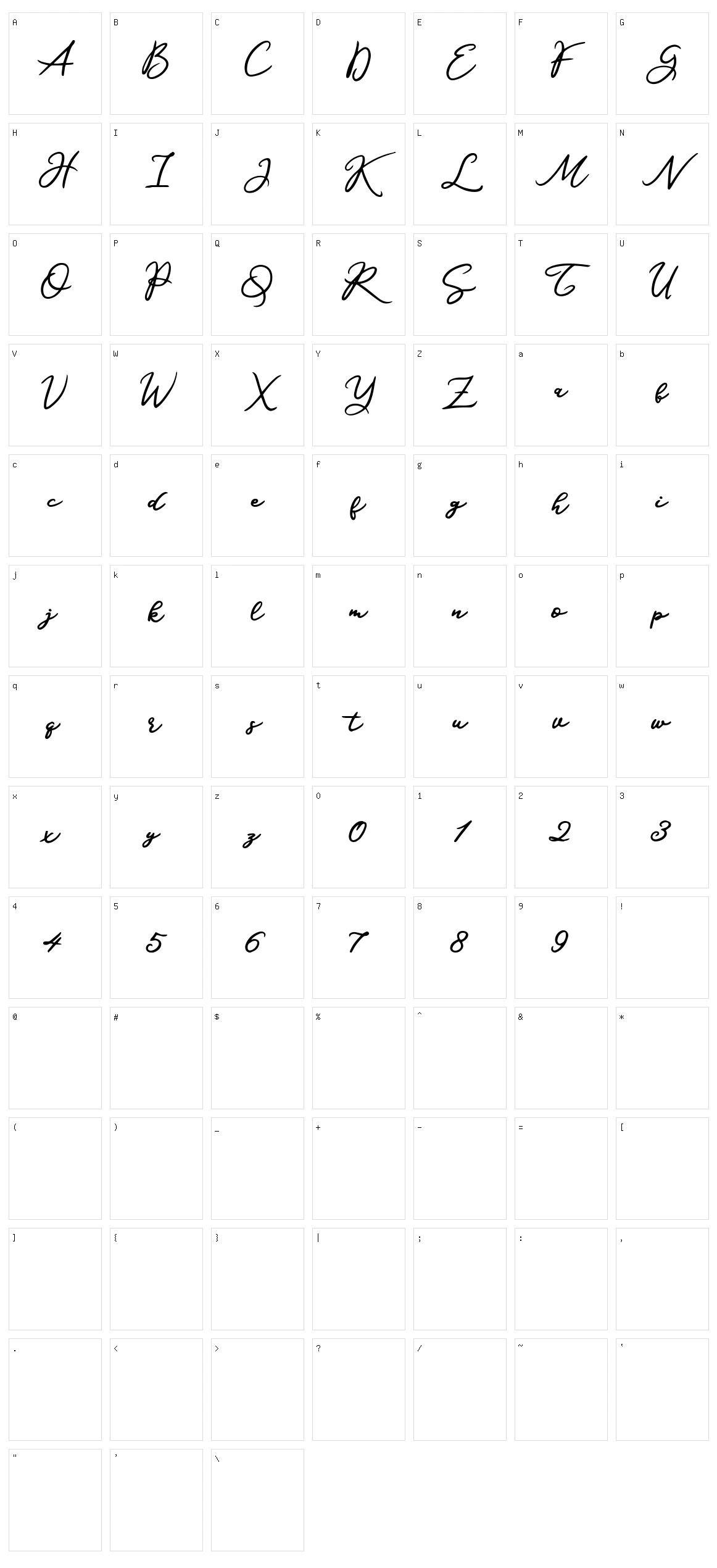 Katrine Holland Character Set