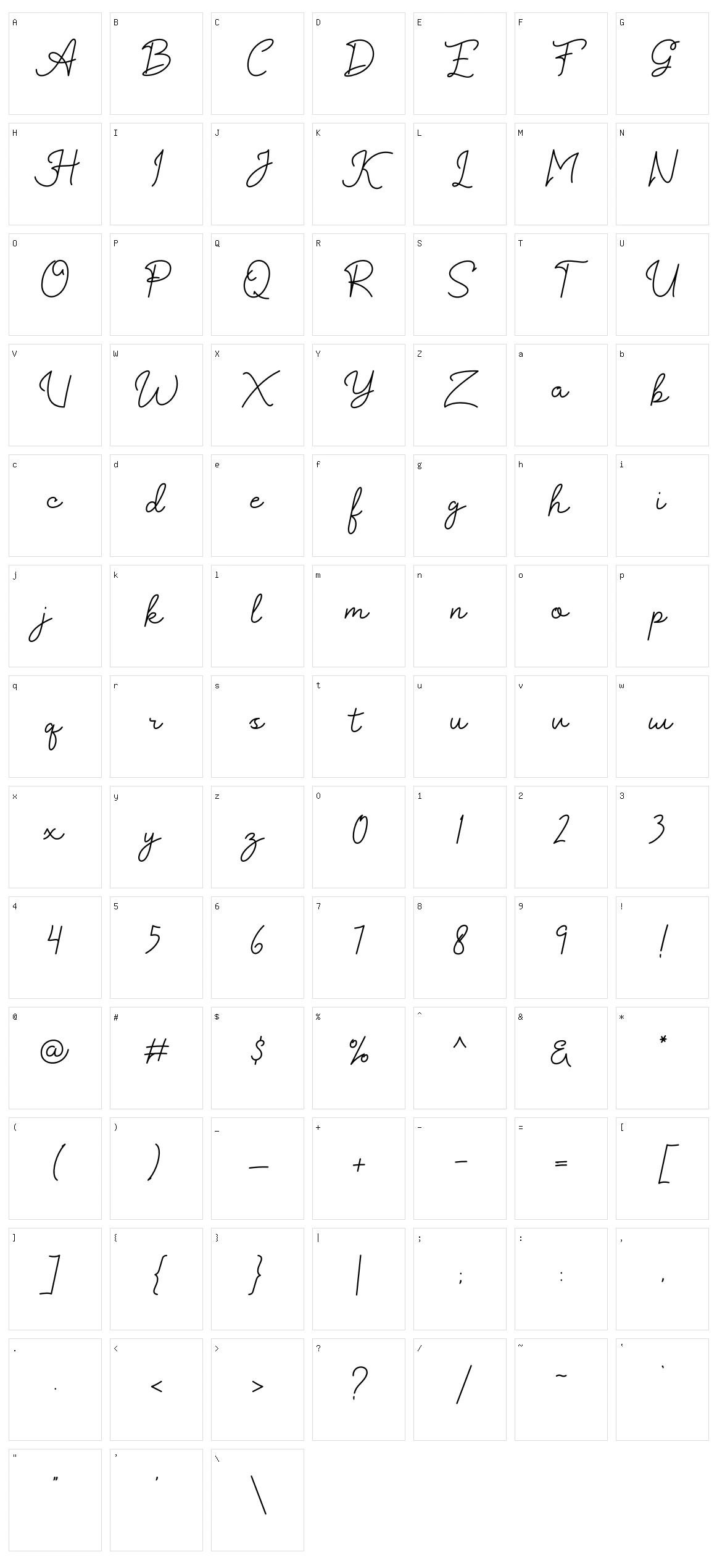 Kaylari Character Set
