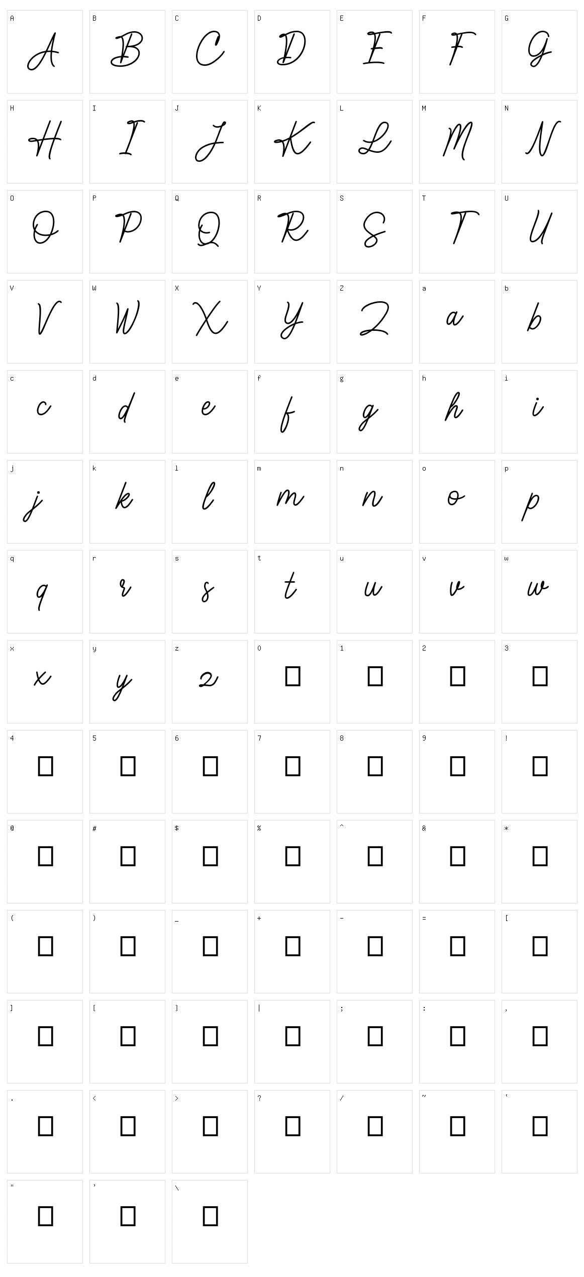 Kaylland Character Set