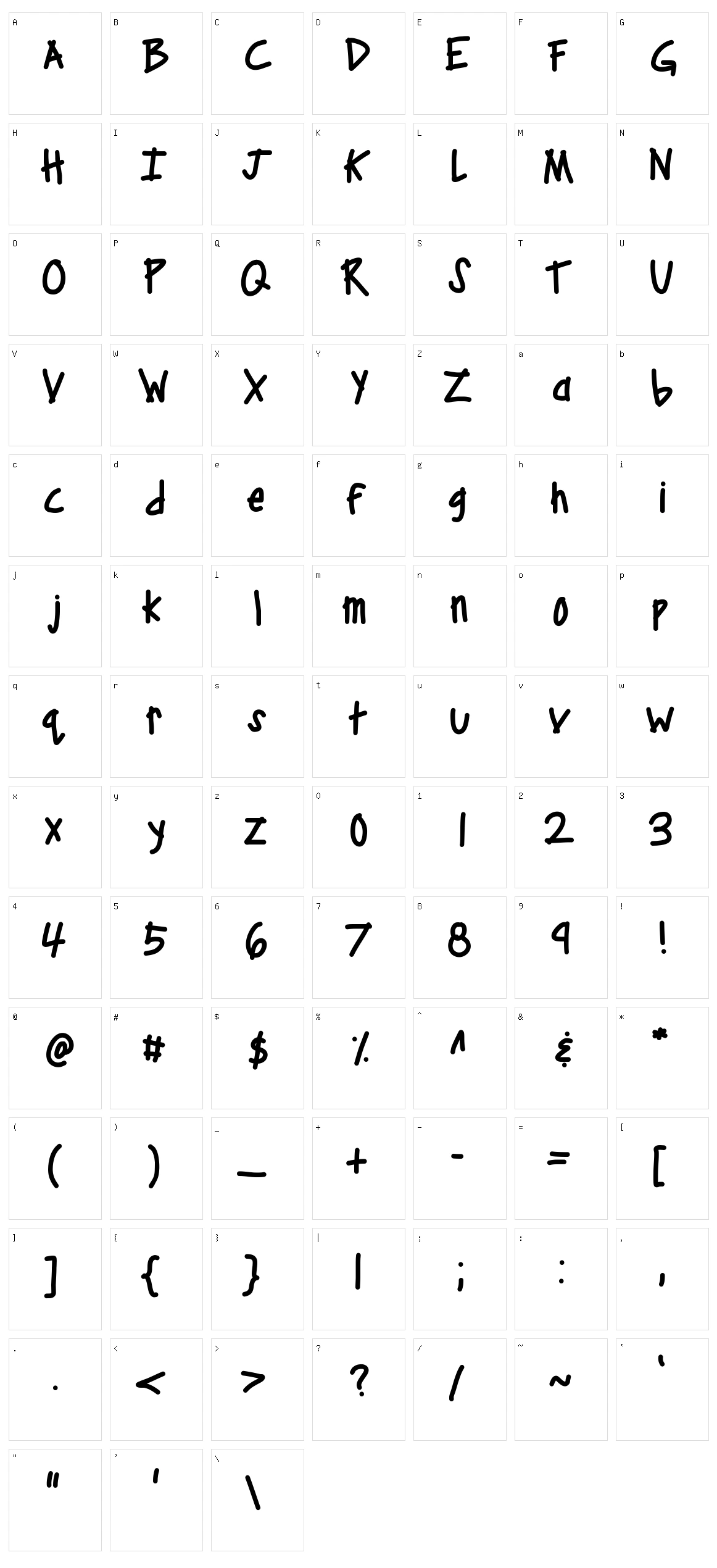 KB Camp Out Character Set